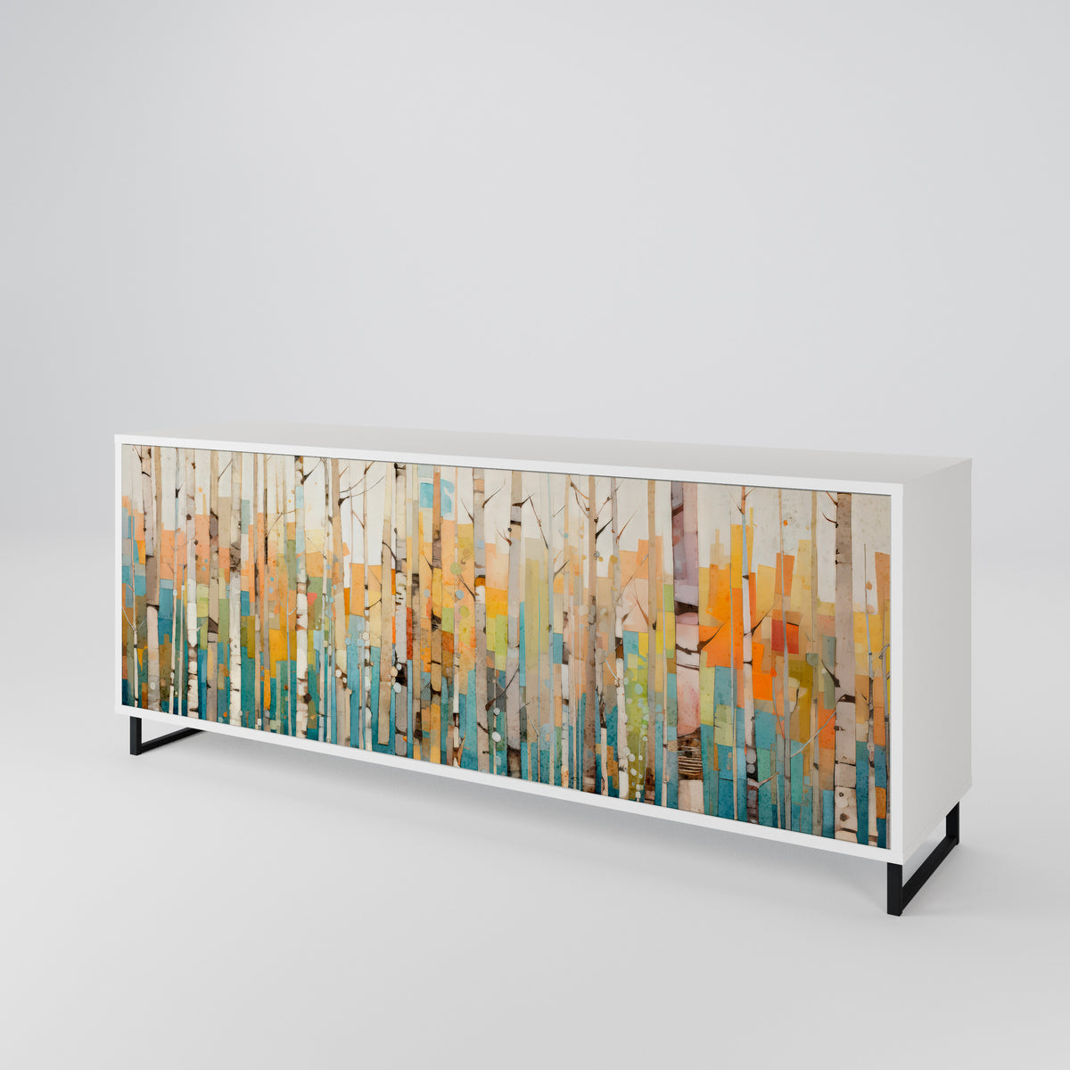 BIRCH KALEIDOSCOPE Skänk med tre dörrar