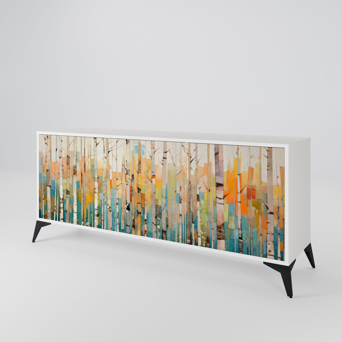 BIRCH KALEIDOSCOPE Skänk med tre dörrar