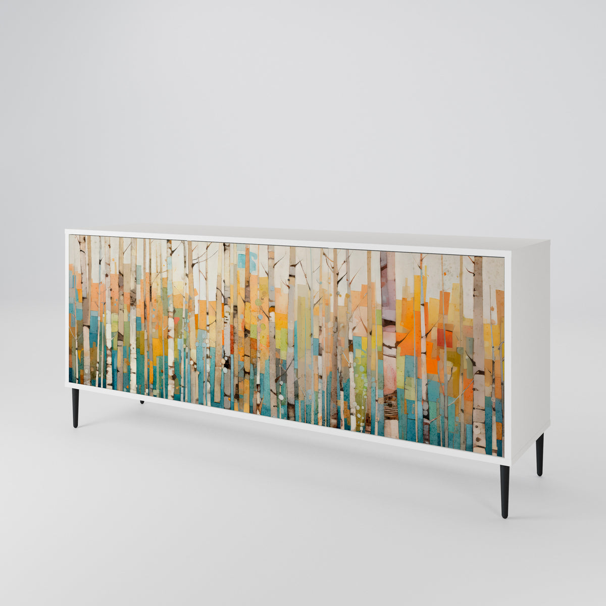 BIRCH KALEIDOSCOPE Skänk med tre dörrar