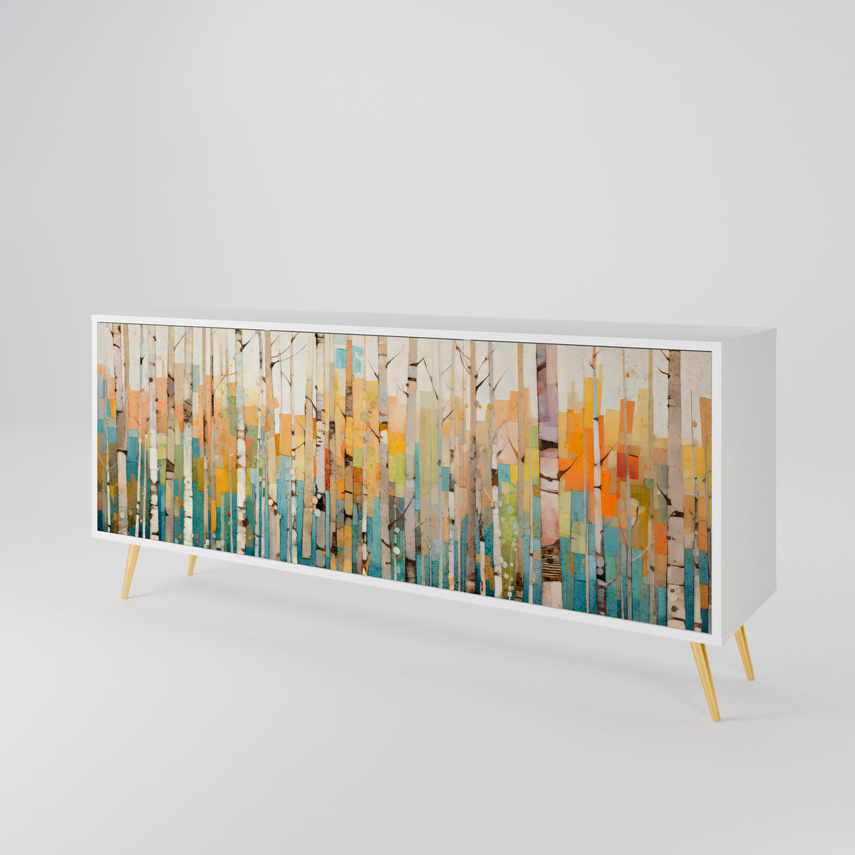 BIRCH KALEIDOSCOPE Skänk med tre dörrar