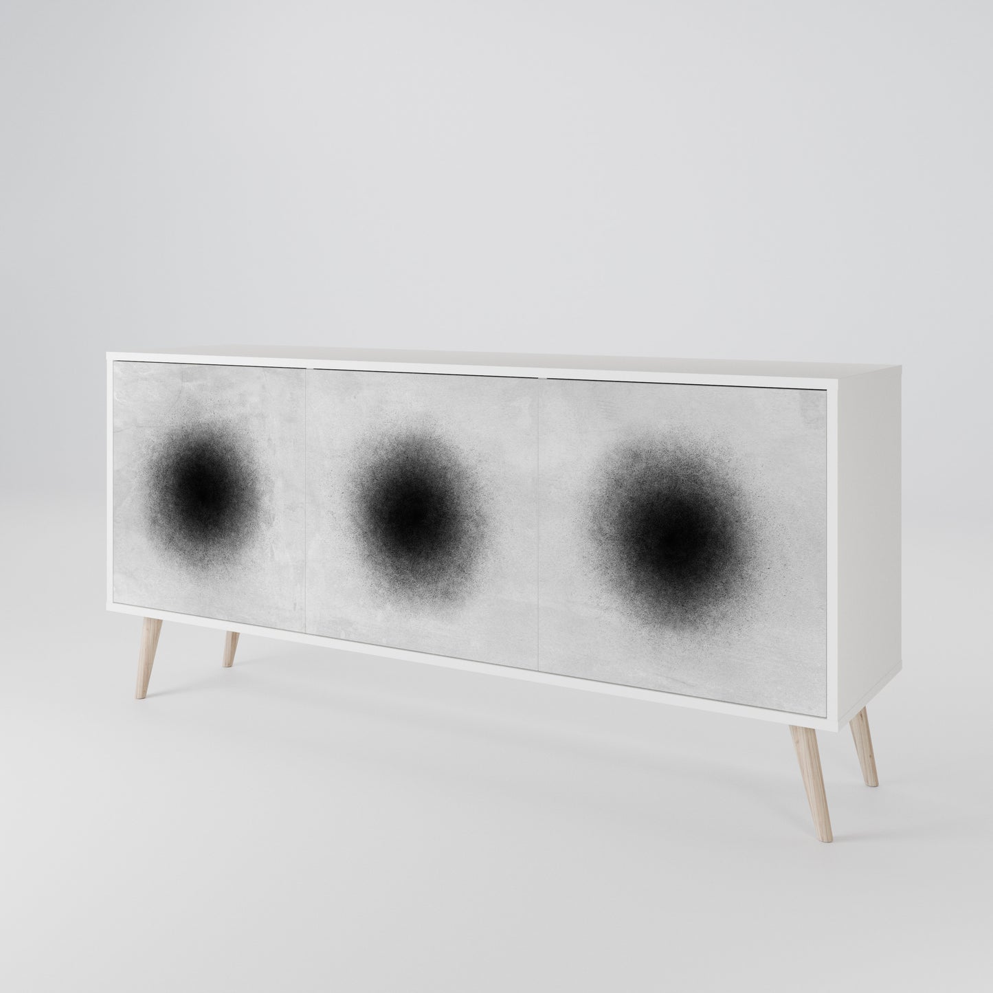 BLACK HOLE Skänk med tre dörrar