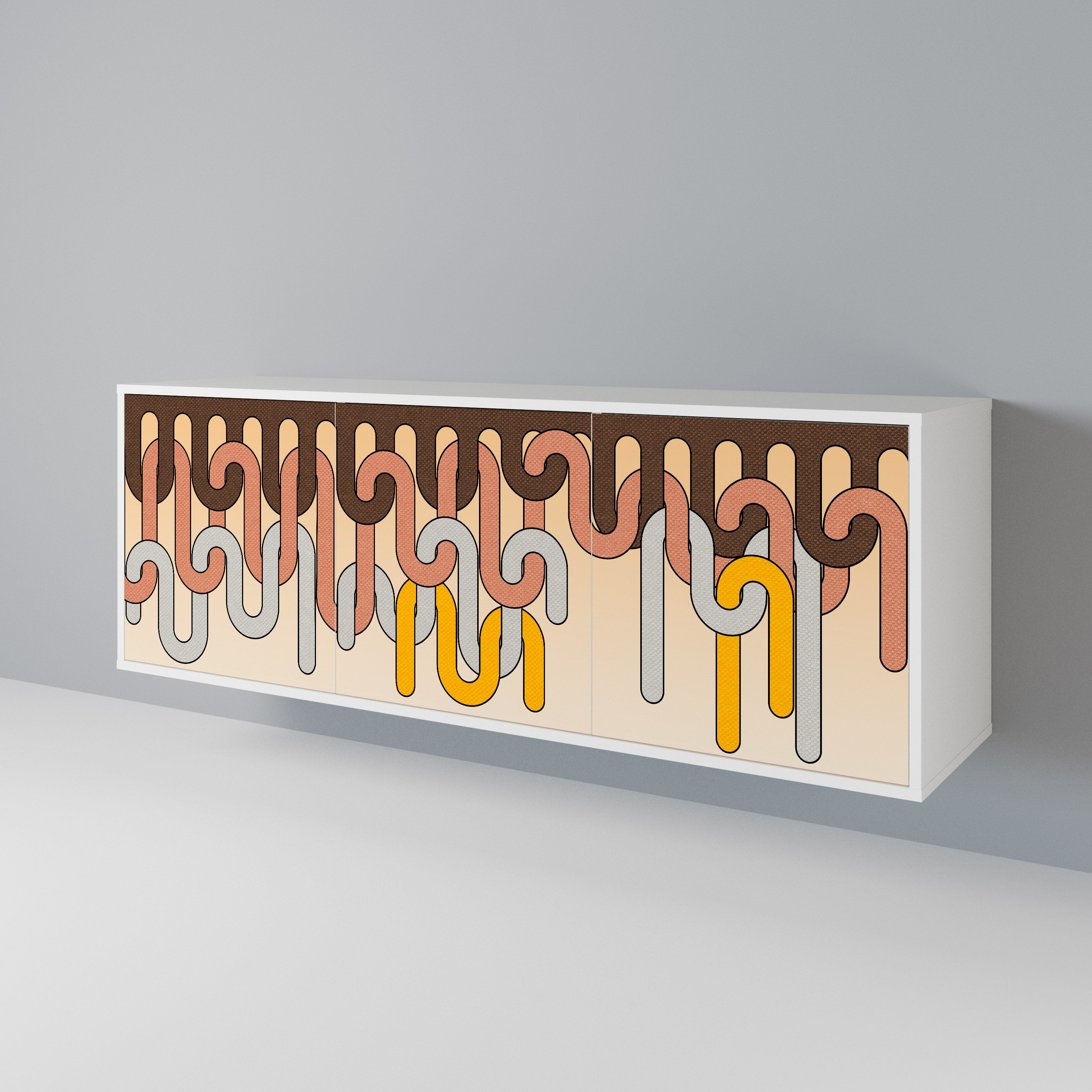 COLORFUL STRINGS 3-Door Sideboard