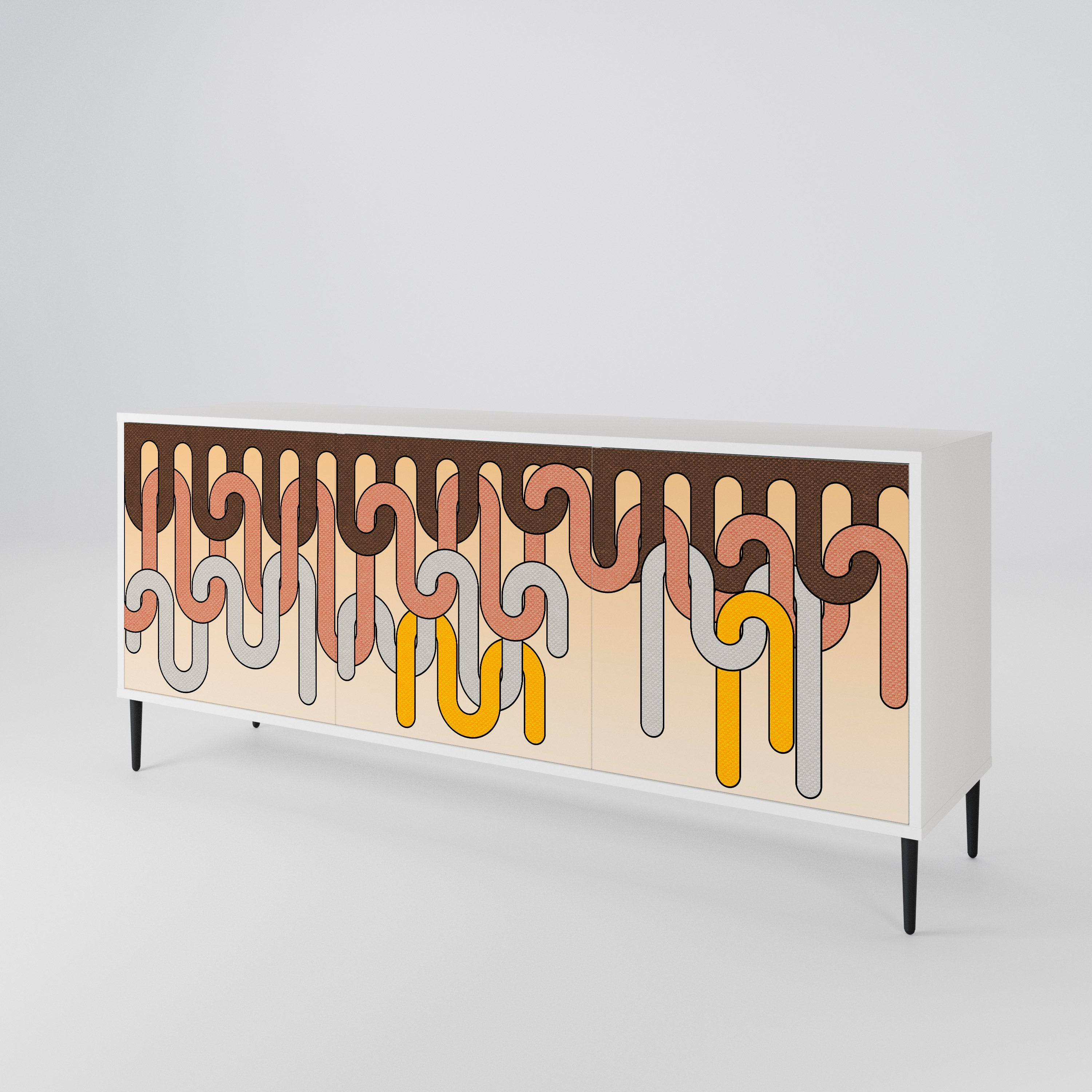 COLORFUL STRINGS 3-Door Sideboard