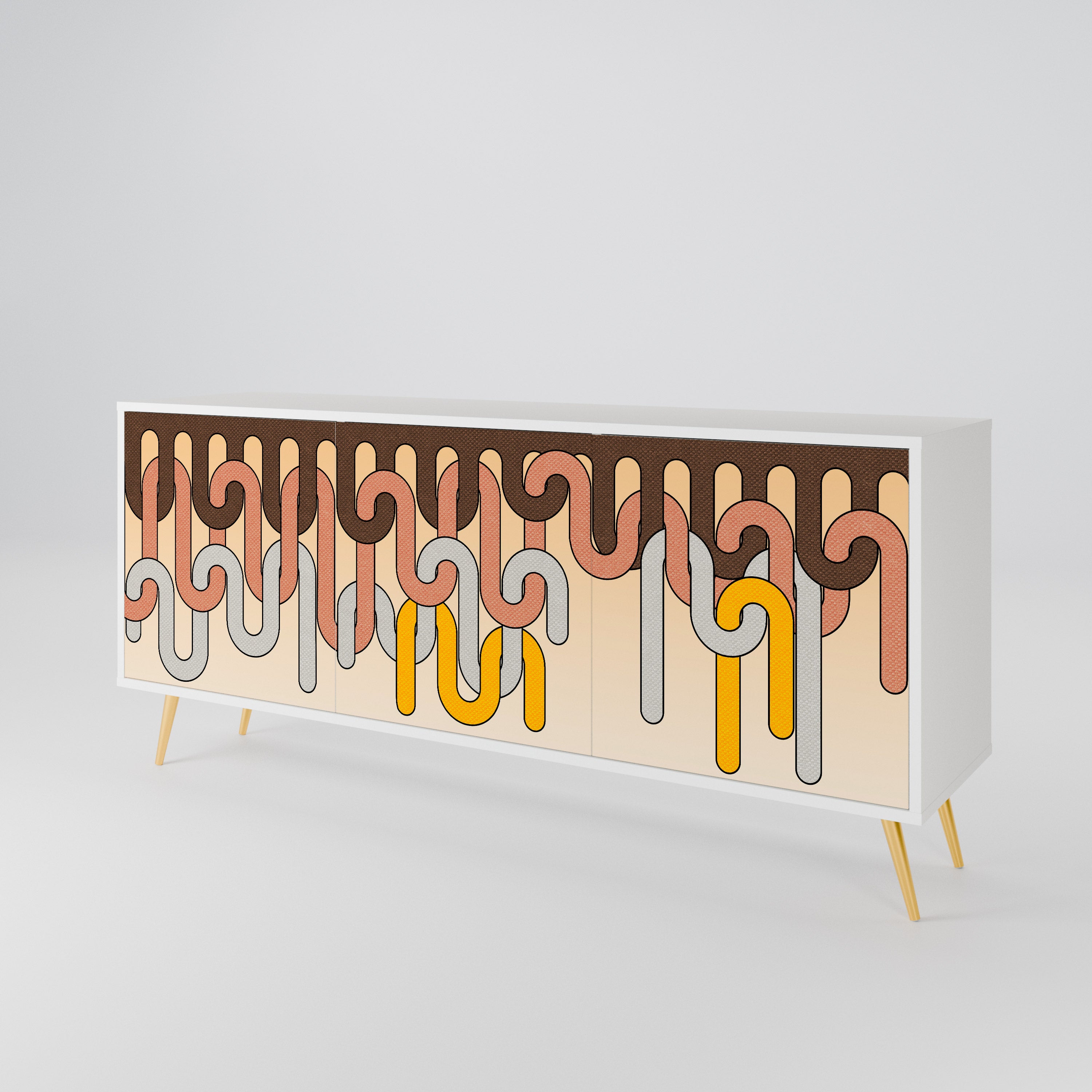 COLORFUL STRINGS 3-Door Sideboard