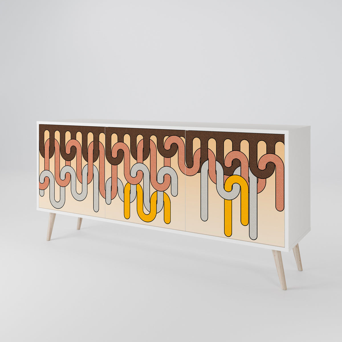COLORFUL STRINGS 3-Door Sideboard