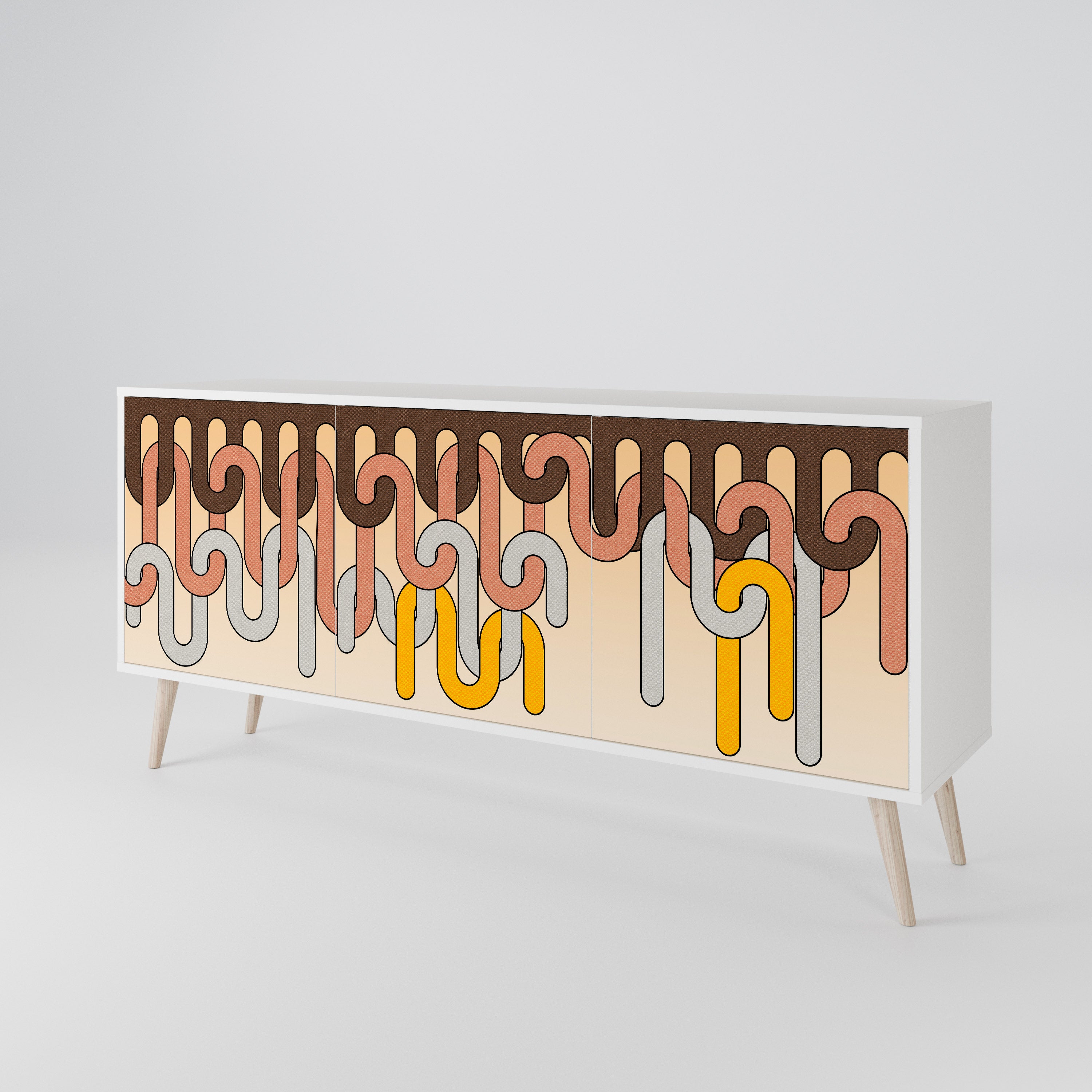 COLORFUL STRINGS 3-Door Sideboard