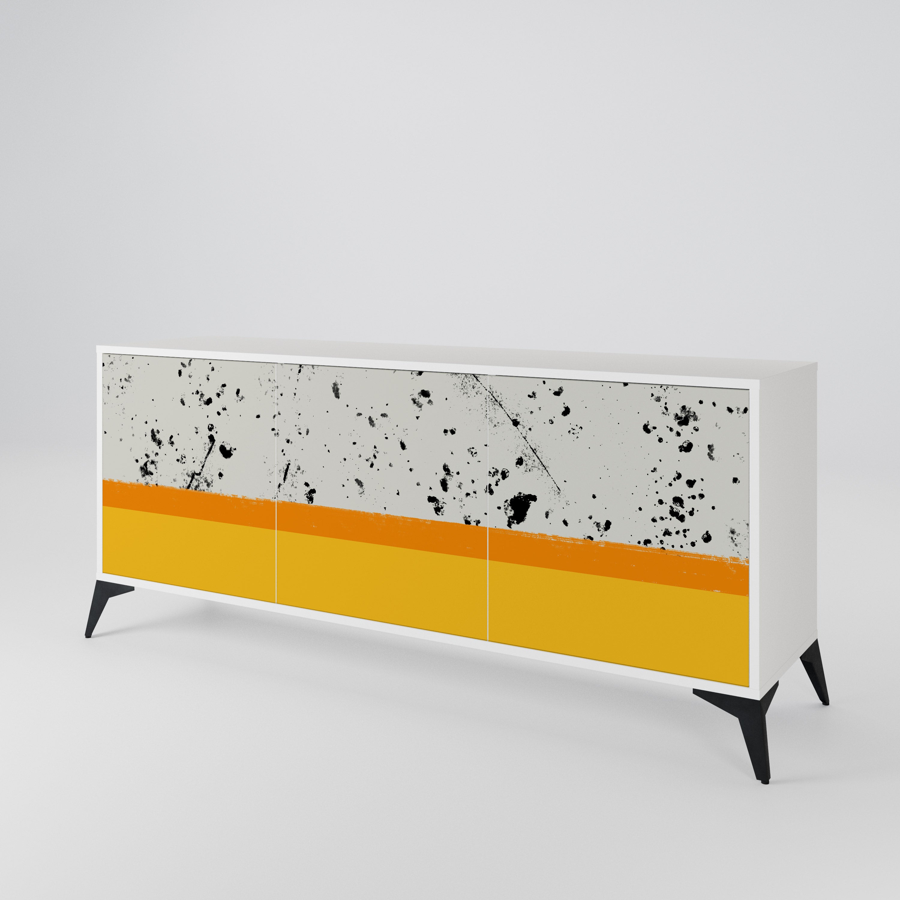 DYED BY ORANGE 3-Door Sideboard