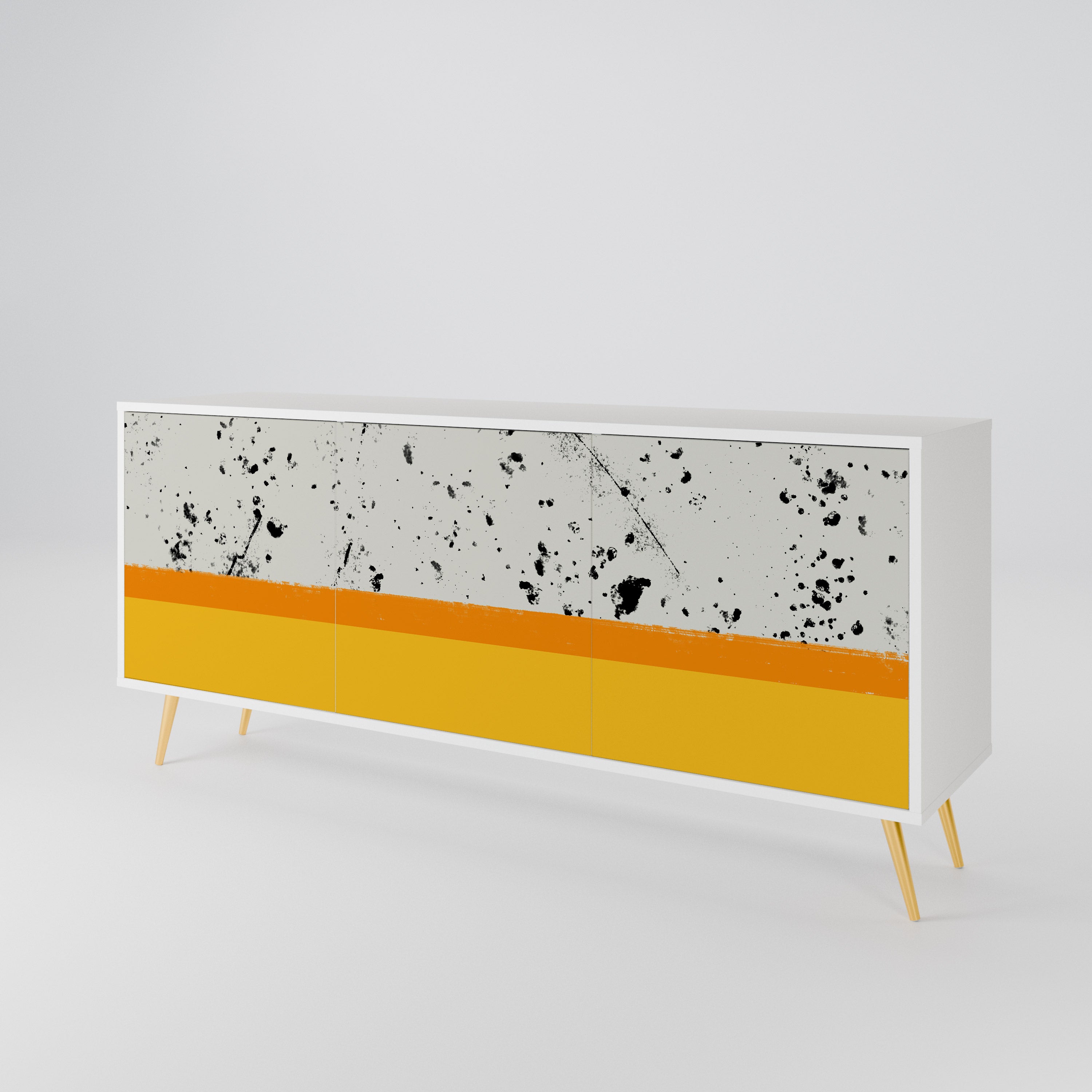 DYED BY ORANGE 3-Door Sideboard