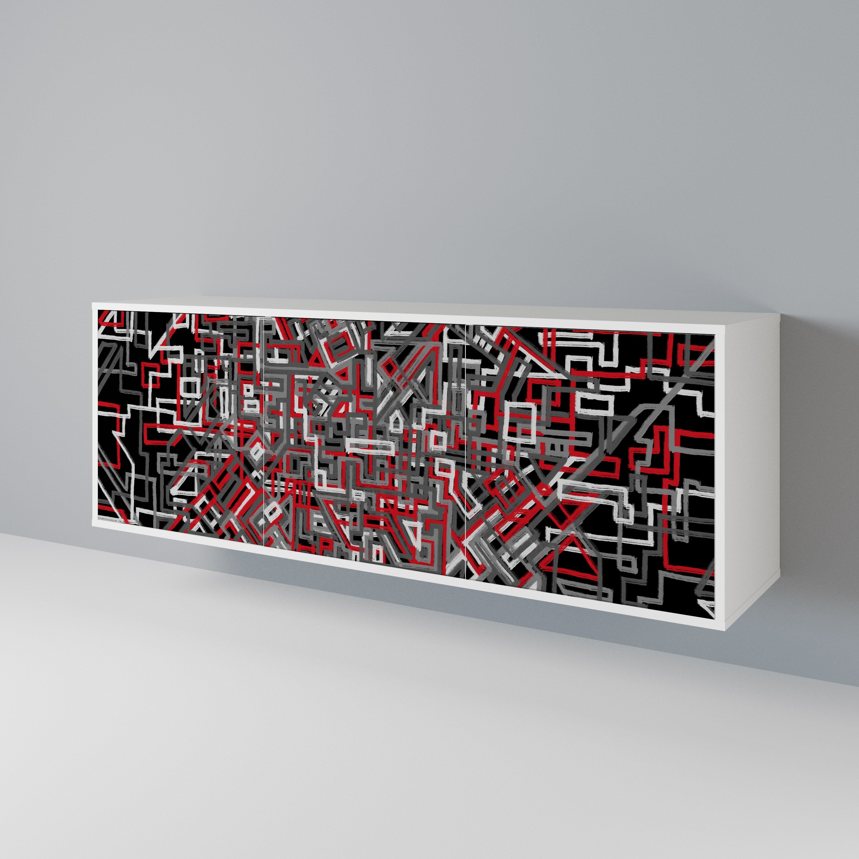 BROKEN LINES 3-Door Sideboard