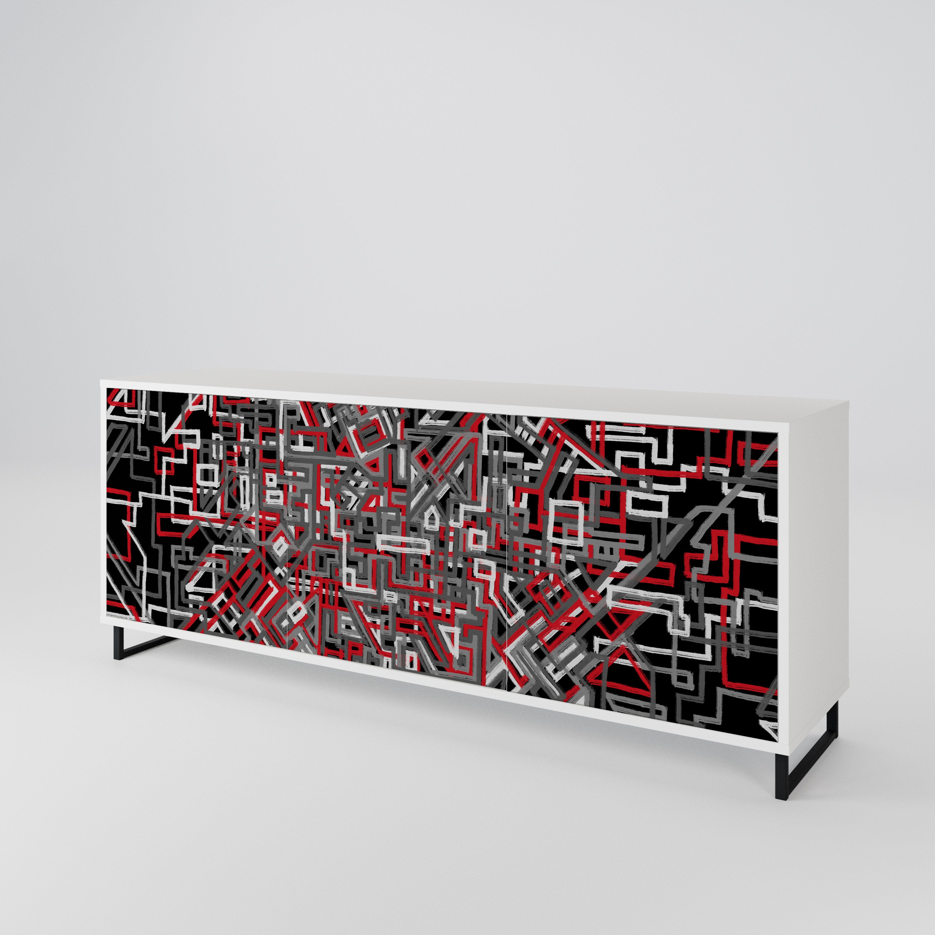 BROKEN LINES 3-Door Sideboard