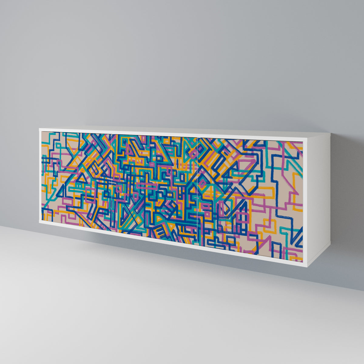 MEMORIES MAP Skänk med tre dörrar
