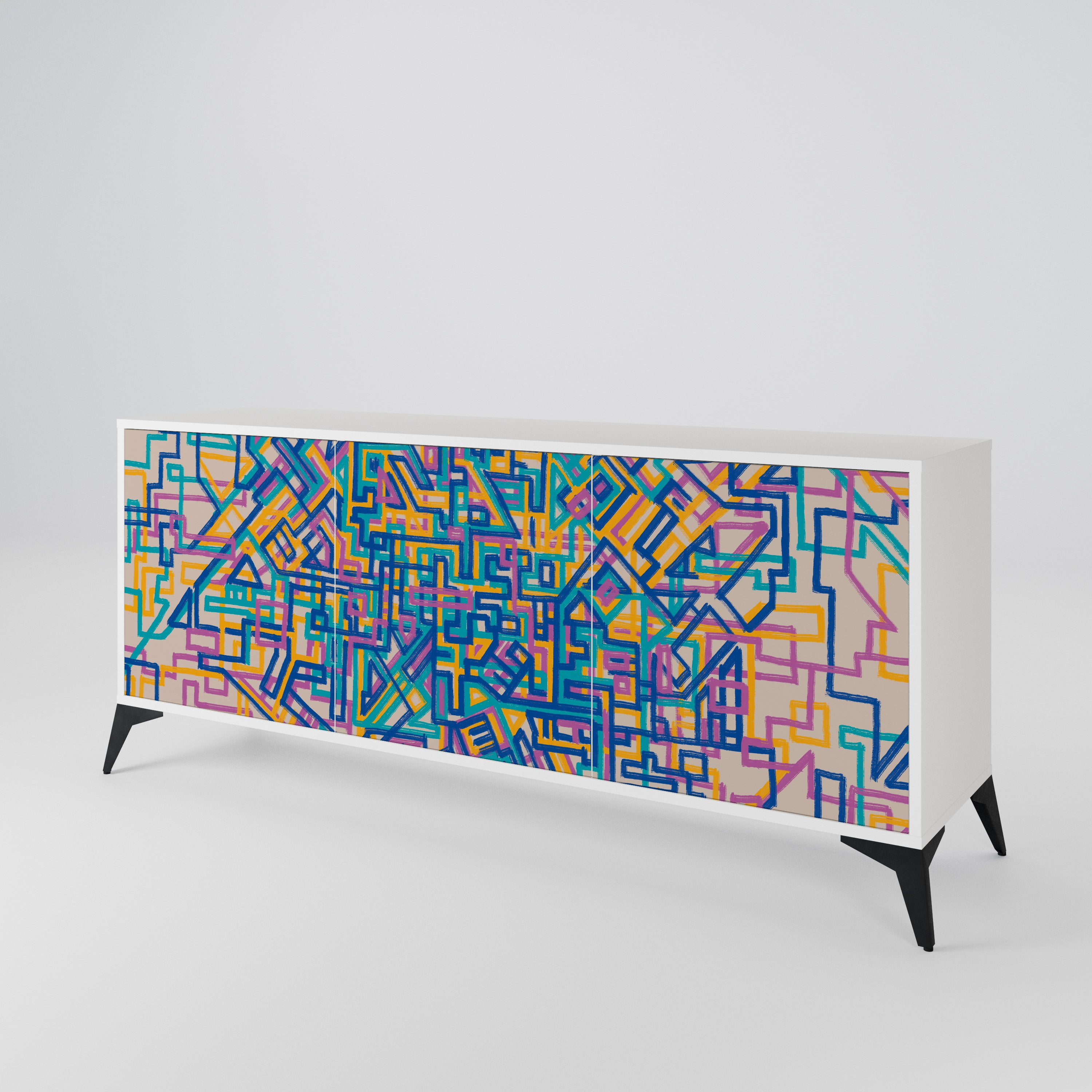 MEMORIES MAP 3-Door Sideboard