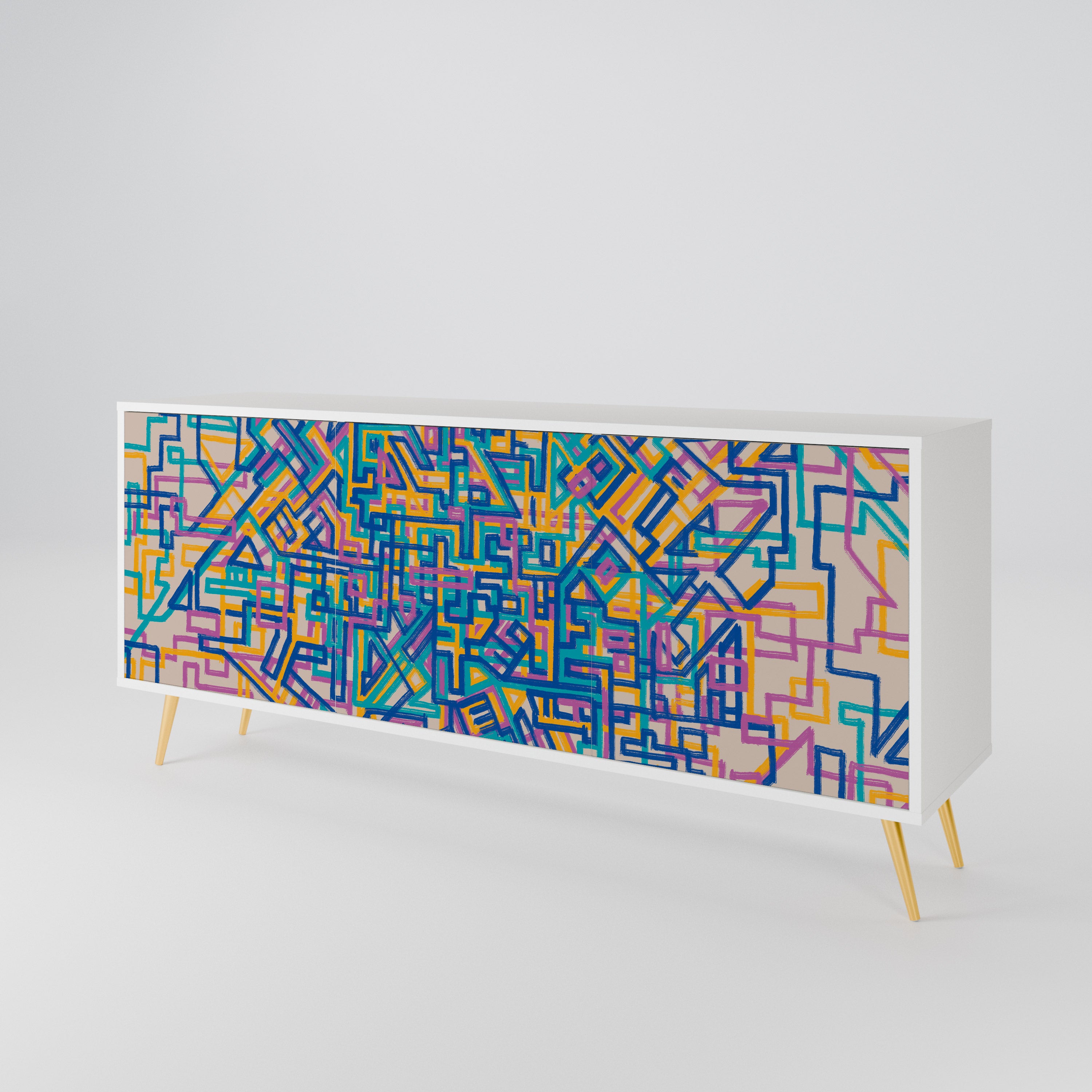 MEMORIES MAP 3-Door Sideboard