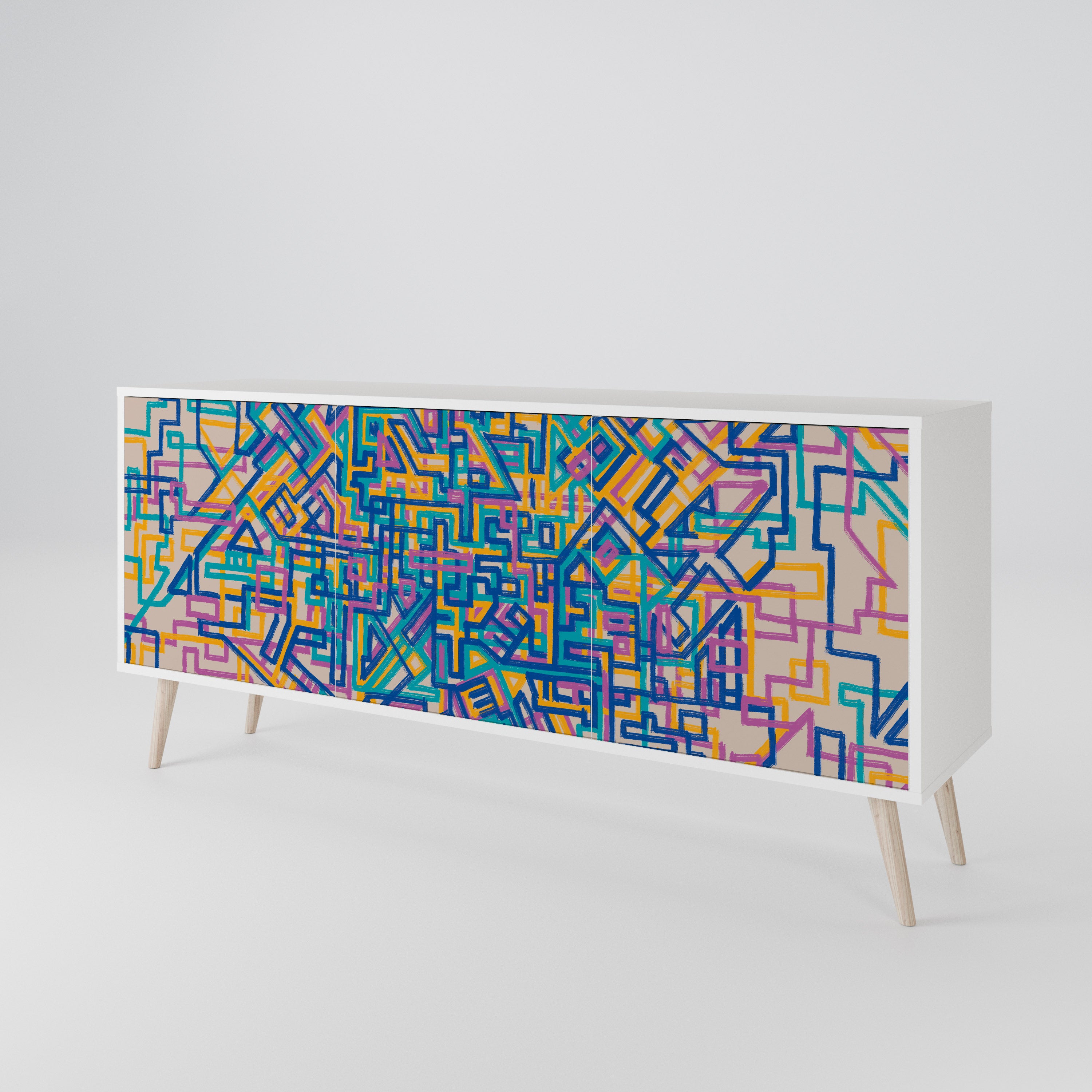MEMORIES MAP 3-Door Sideboard