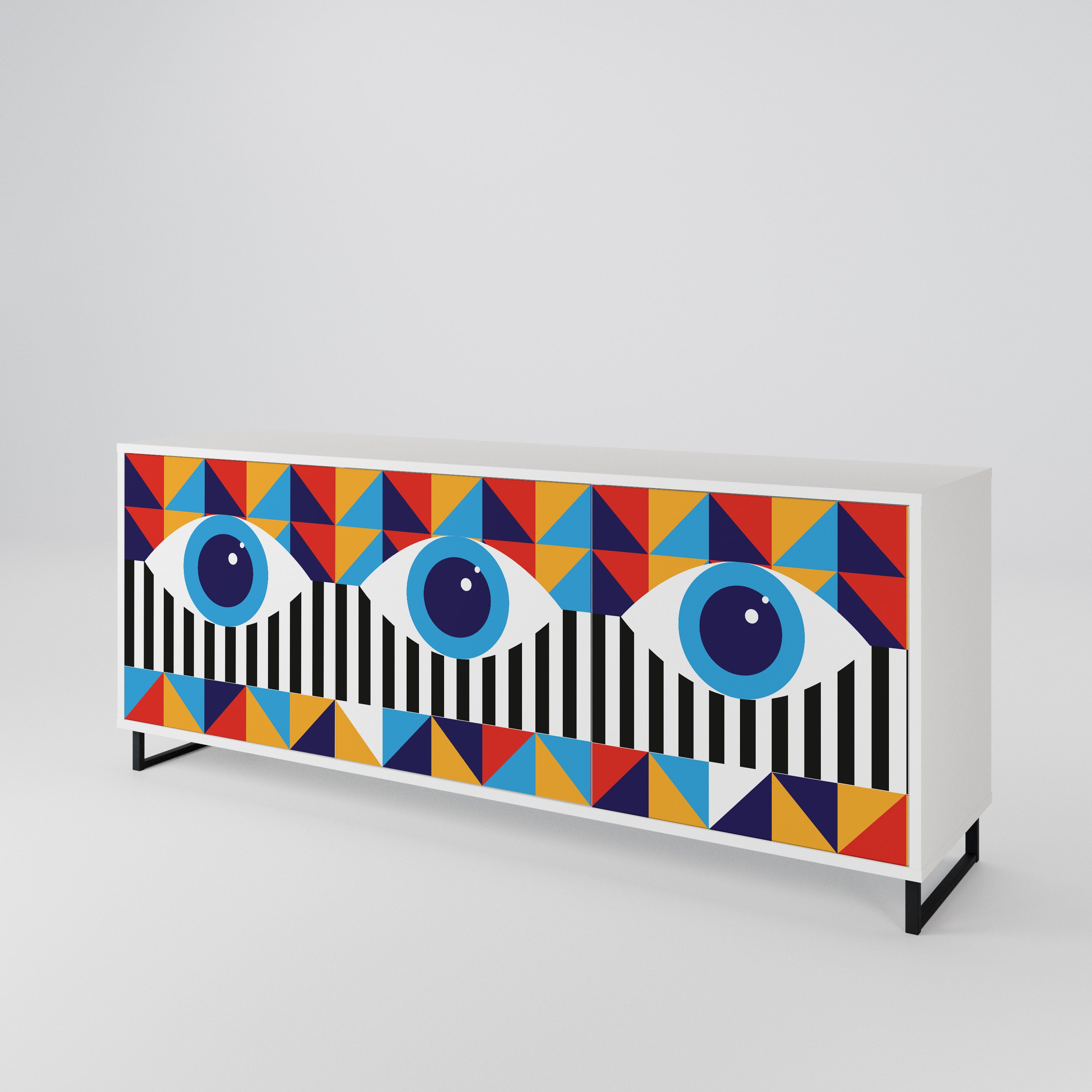 ABSTRACTION AND GEOMETRY 3-Door Sideboard