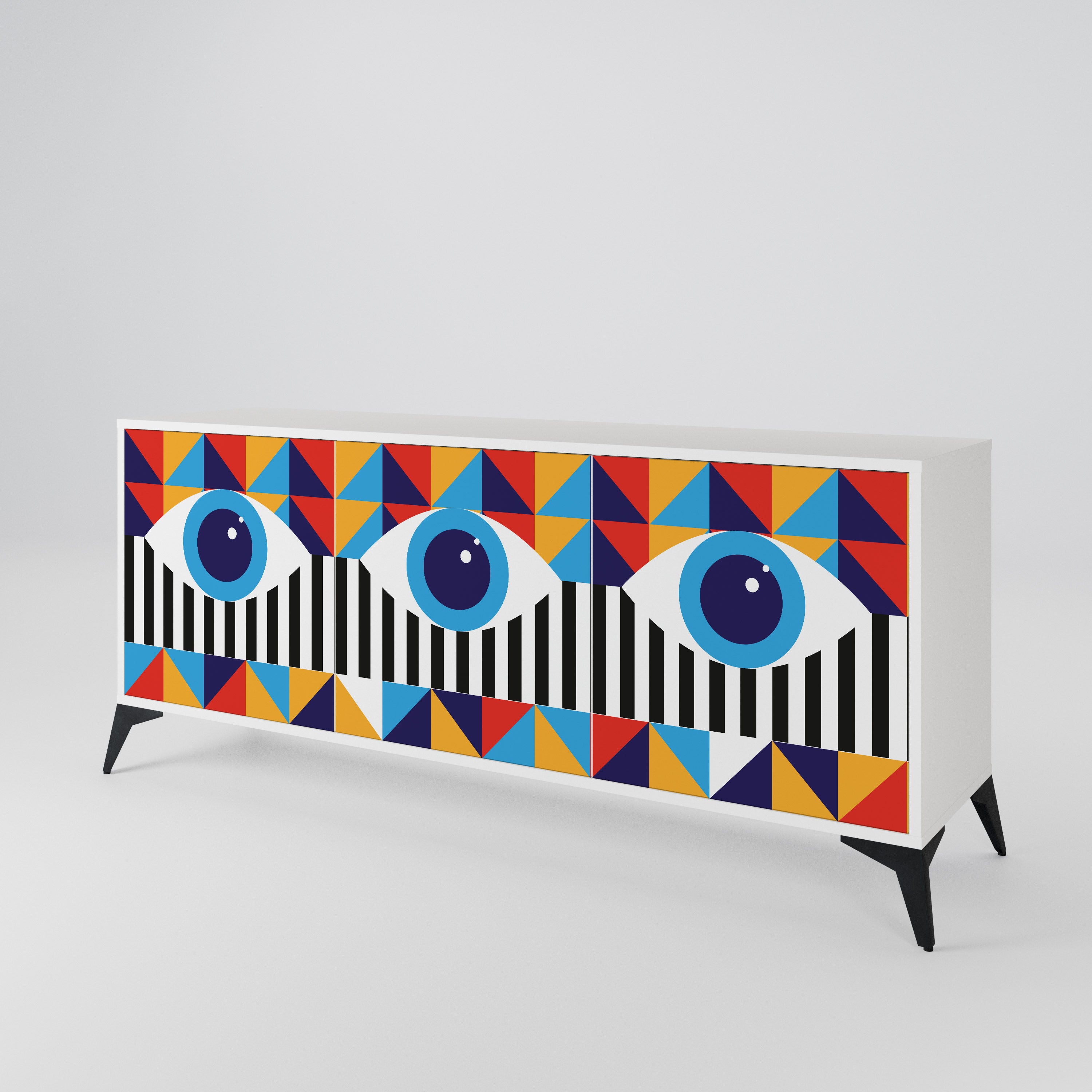 ABSTRACTION AND GEOMETRY 3-Door Sideboard
