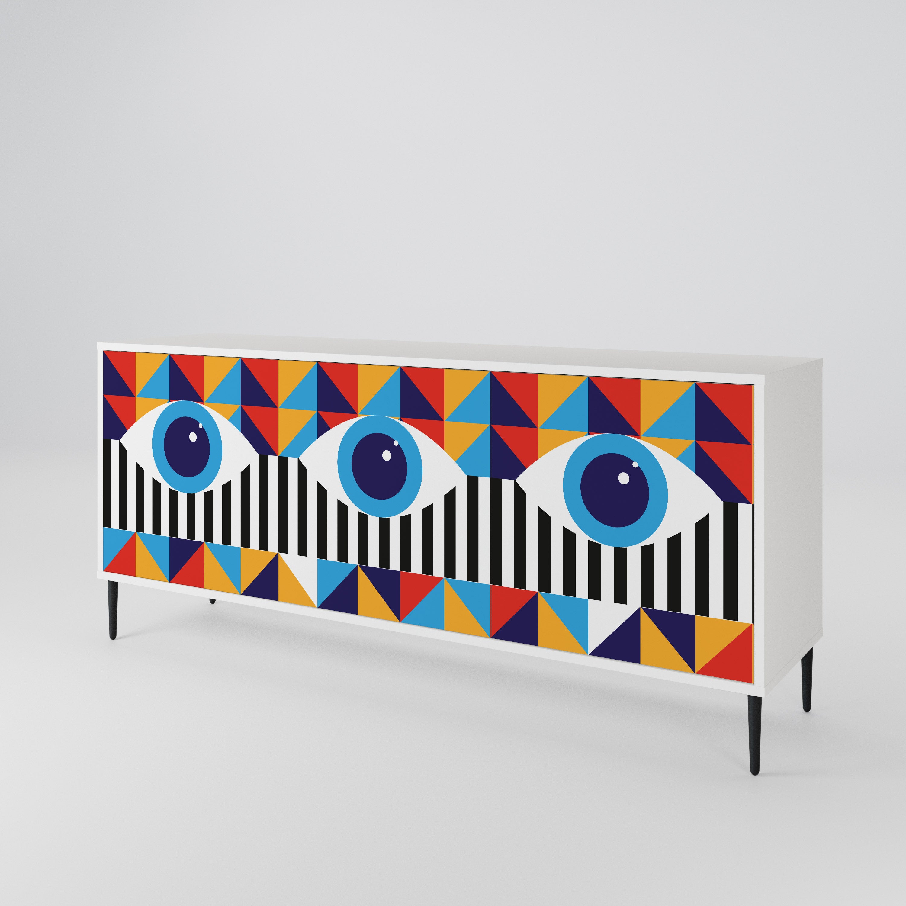 ABSTRACTION AND GEOMETRY 3-Door Sideboard