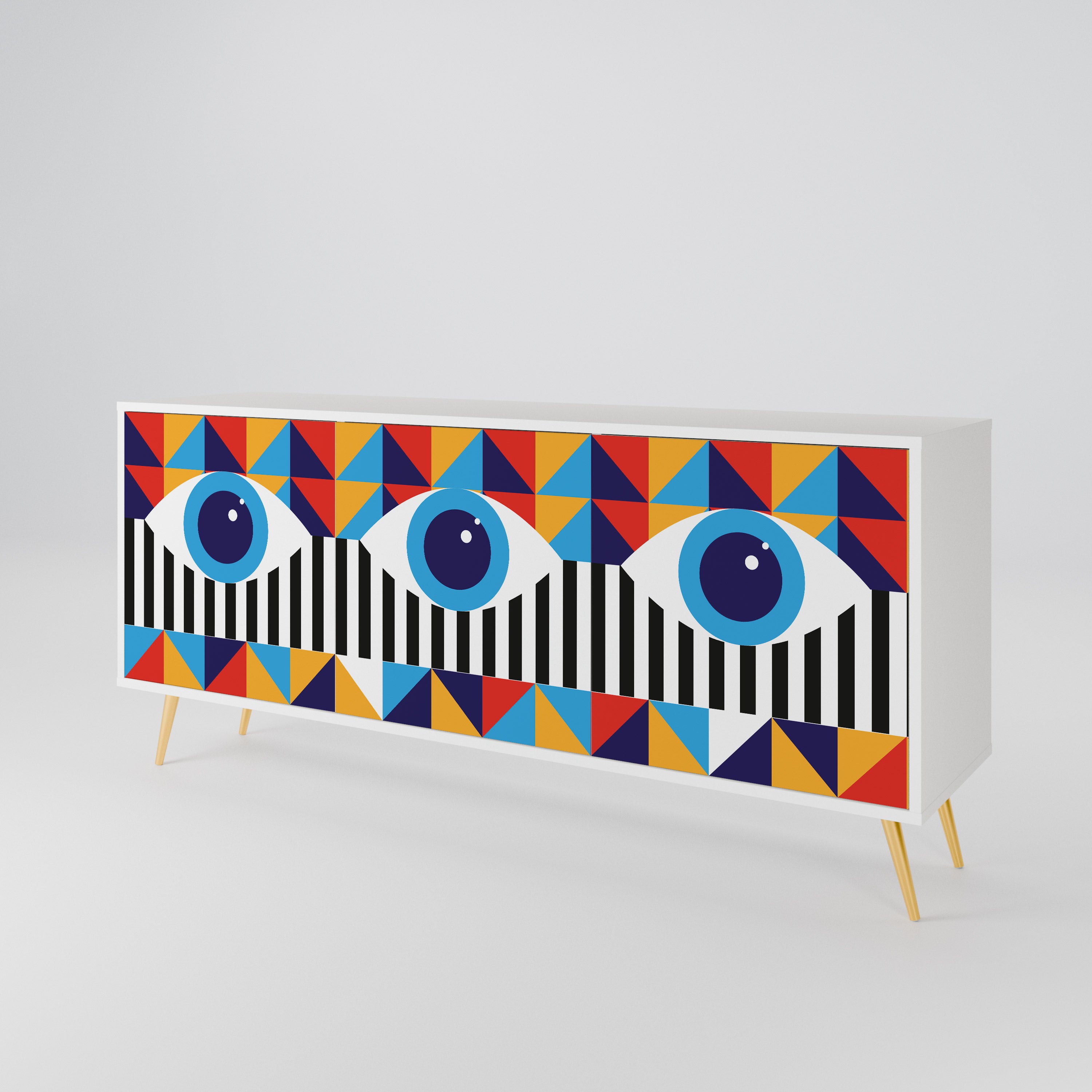ABSTRACTION AND GEOMETRY 3-Door Sideboard