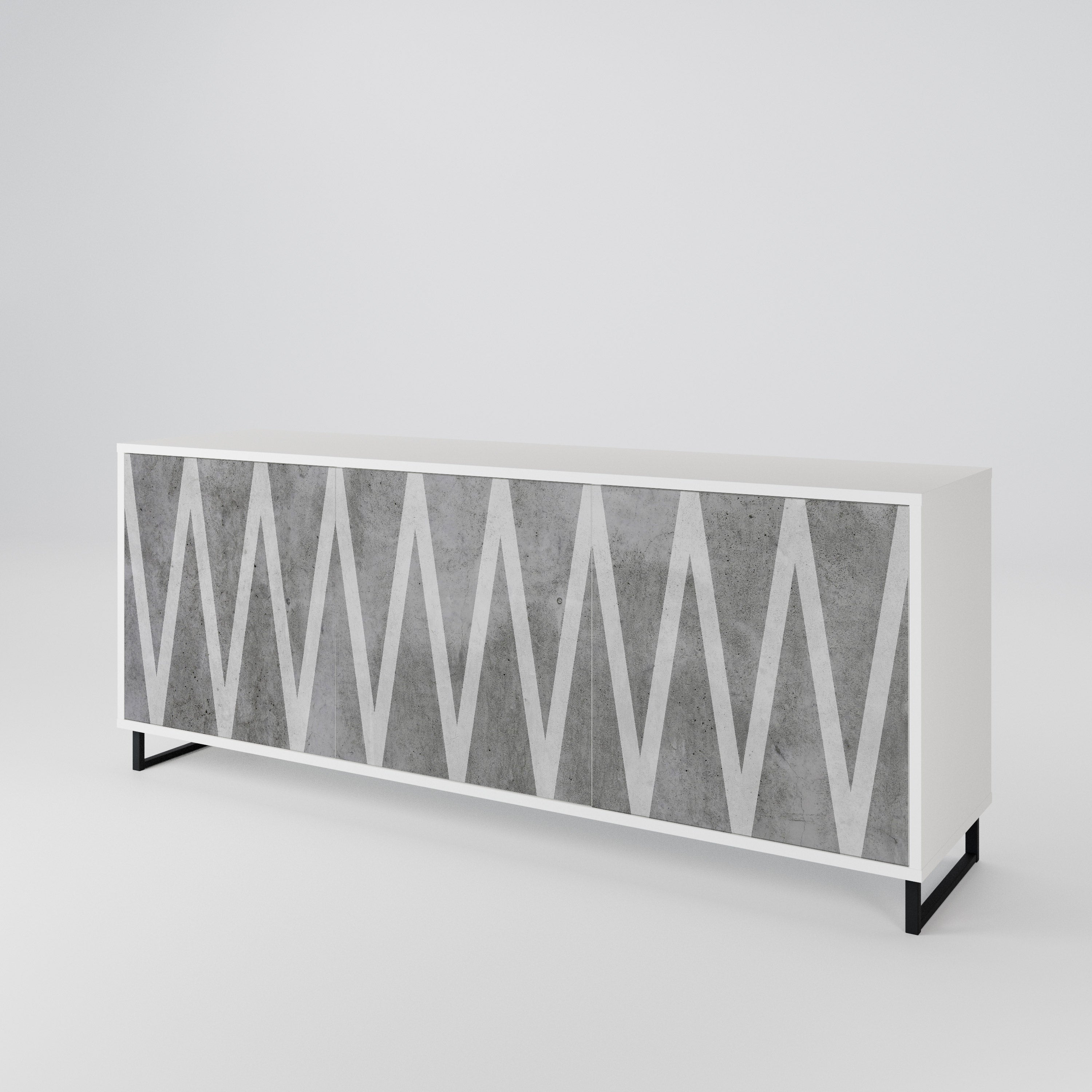 SOLID ZIG ZAG 3-Door Sideboard