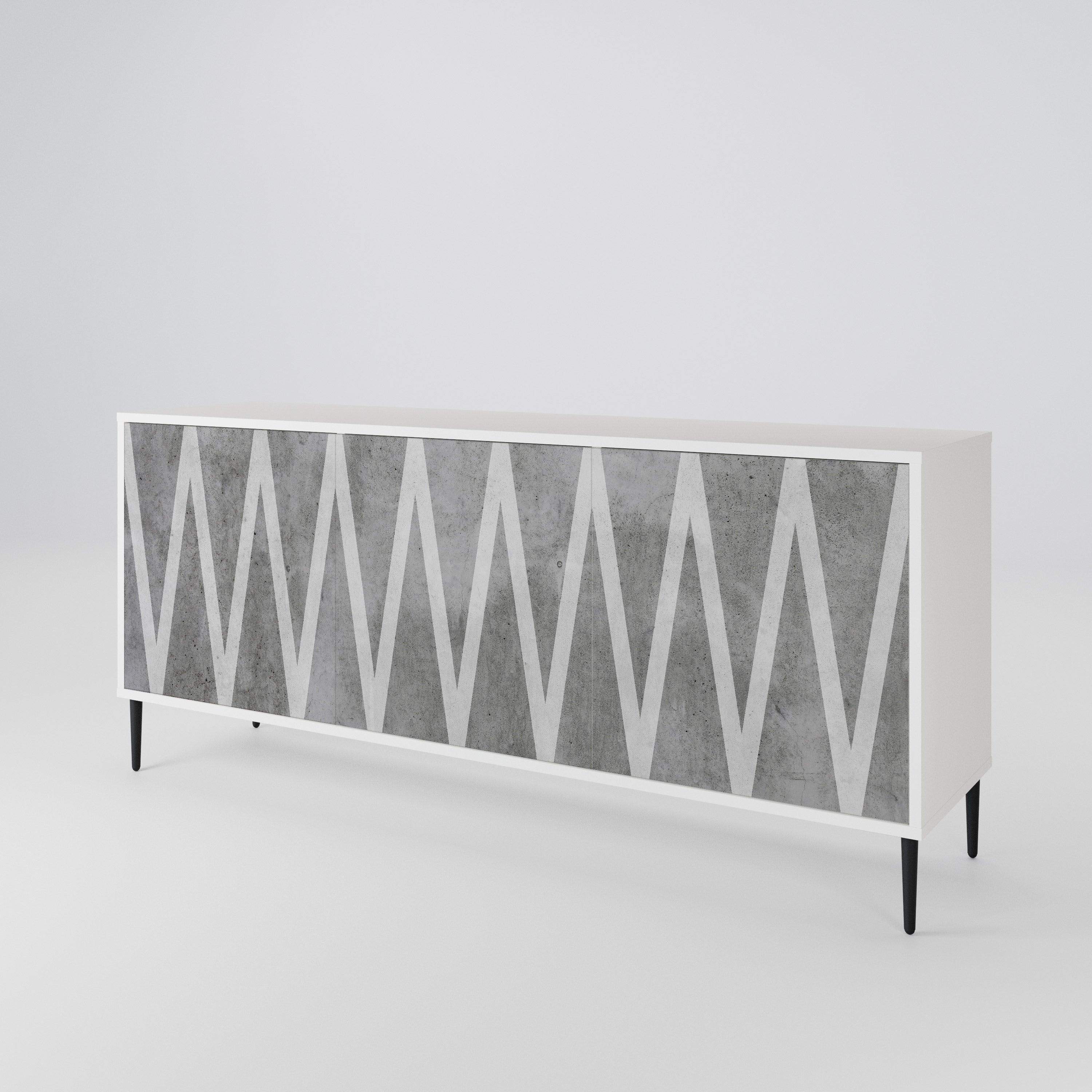 SOLID ZIG ZAG 3-Door Sideboard
