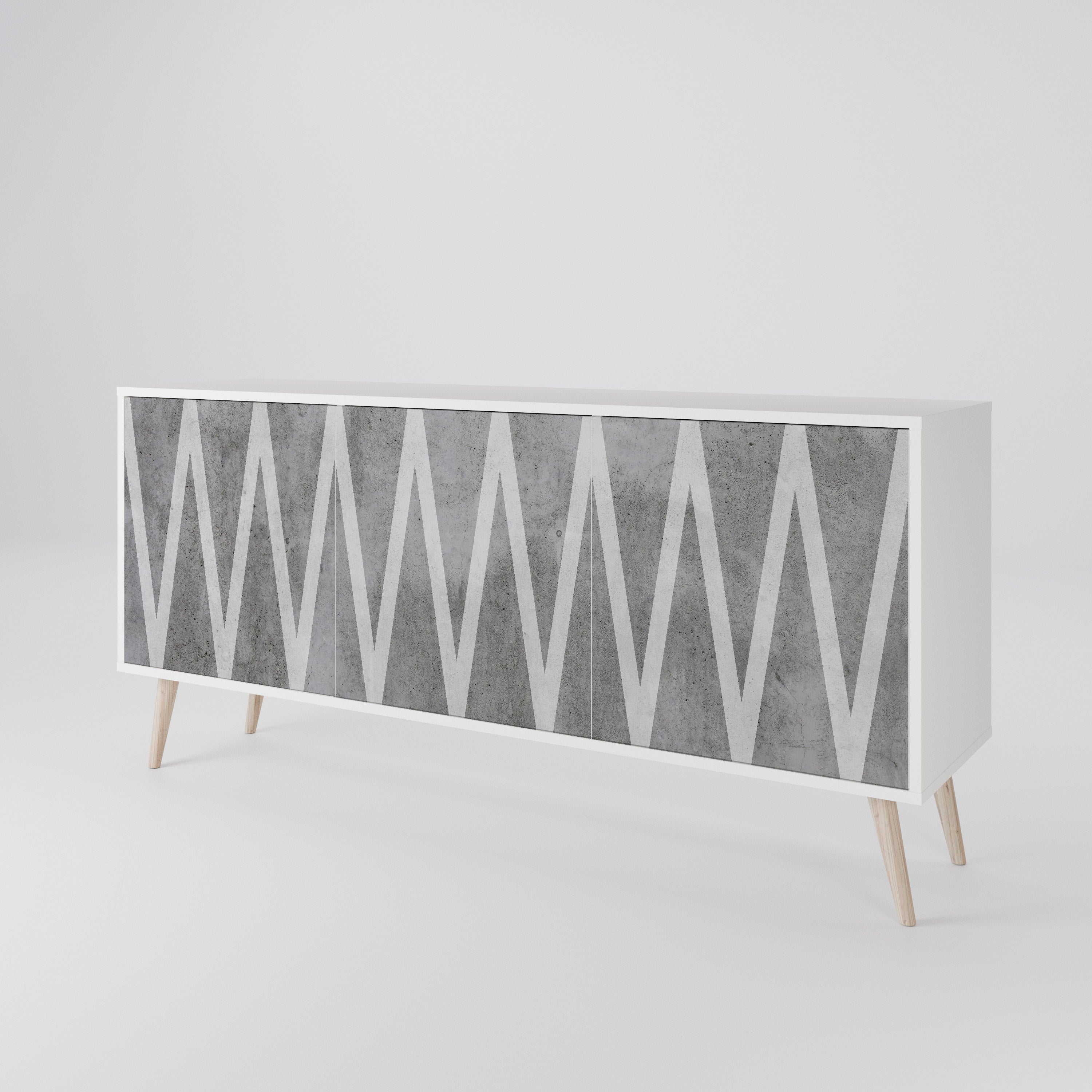 SOLID ZIG ZAG 3-Door Sideboard