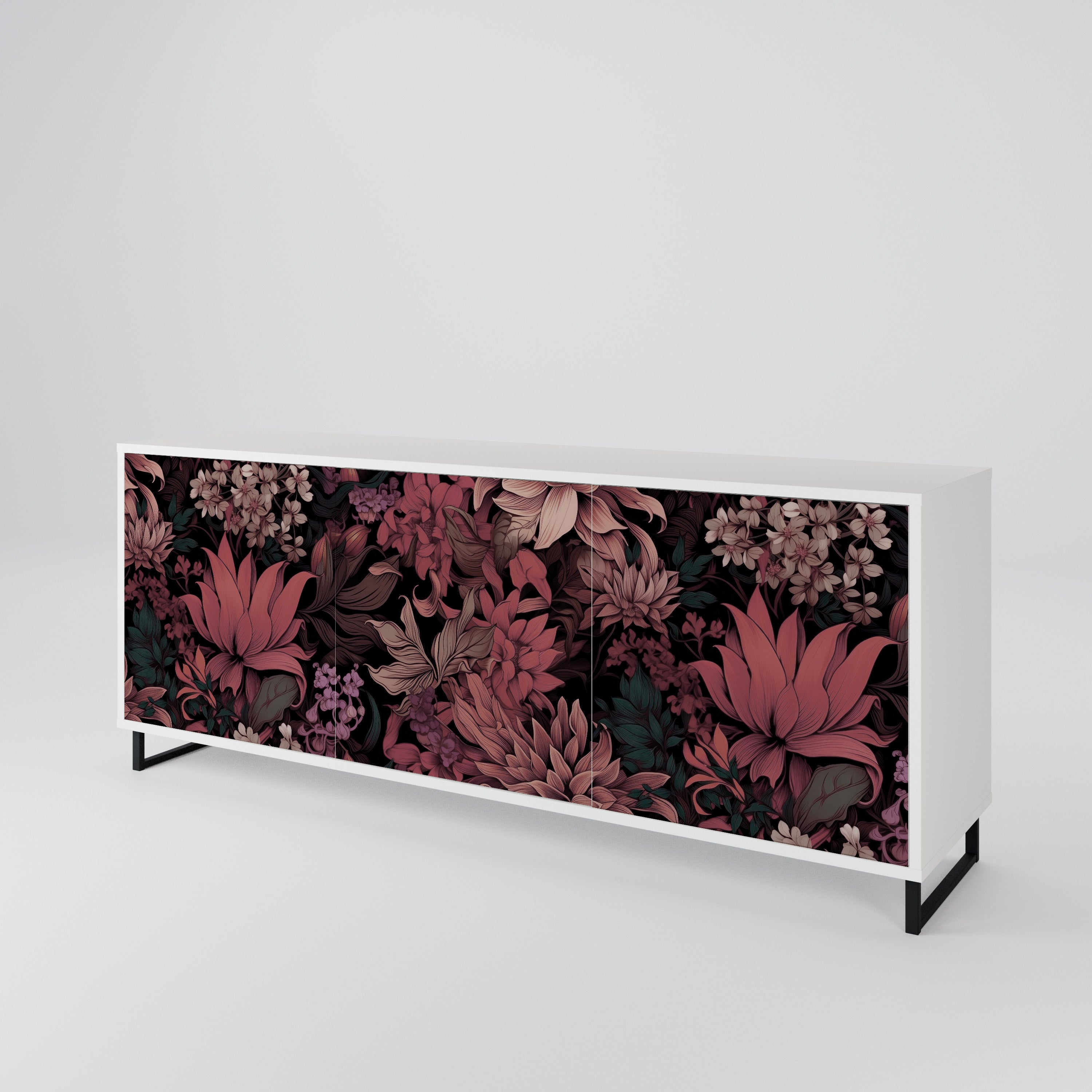 FLORAL WHISPER Skänk med tre dörrar