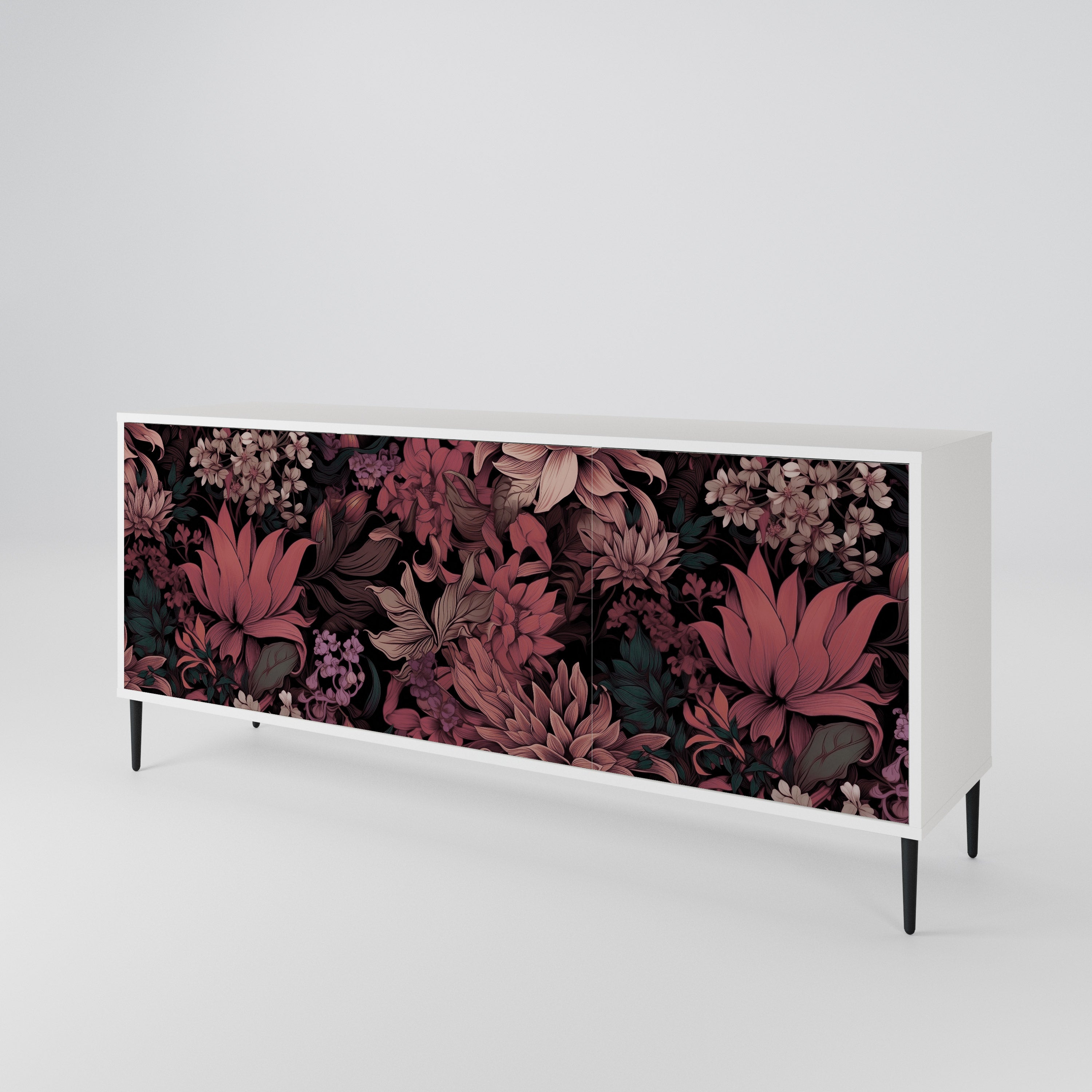 FLORAL WHISPER Skänk med tre dörrar