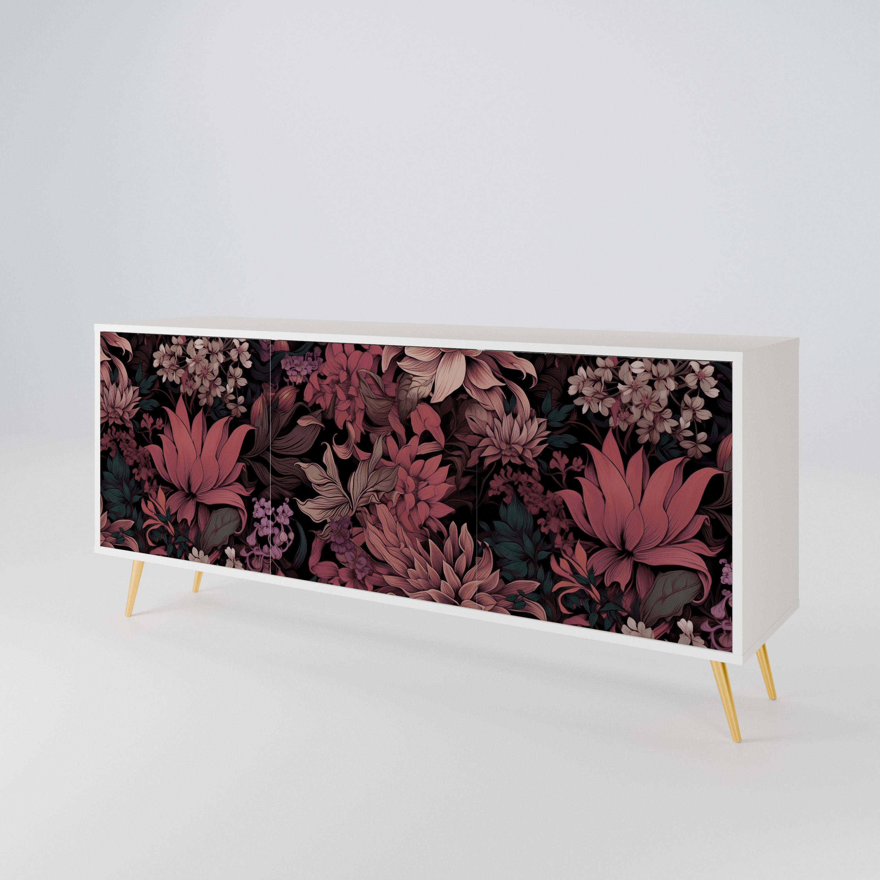 FLORAL WHISPER Skänk med tre dörrar