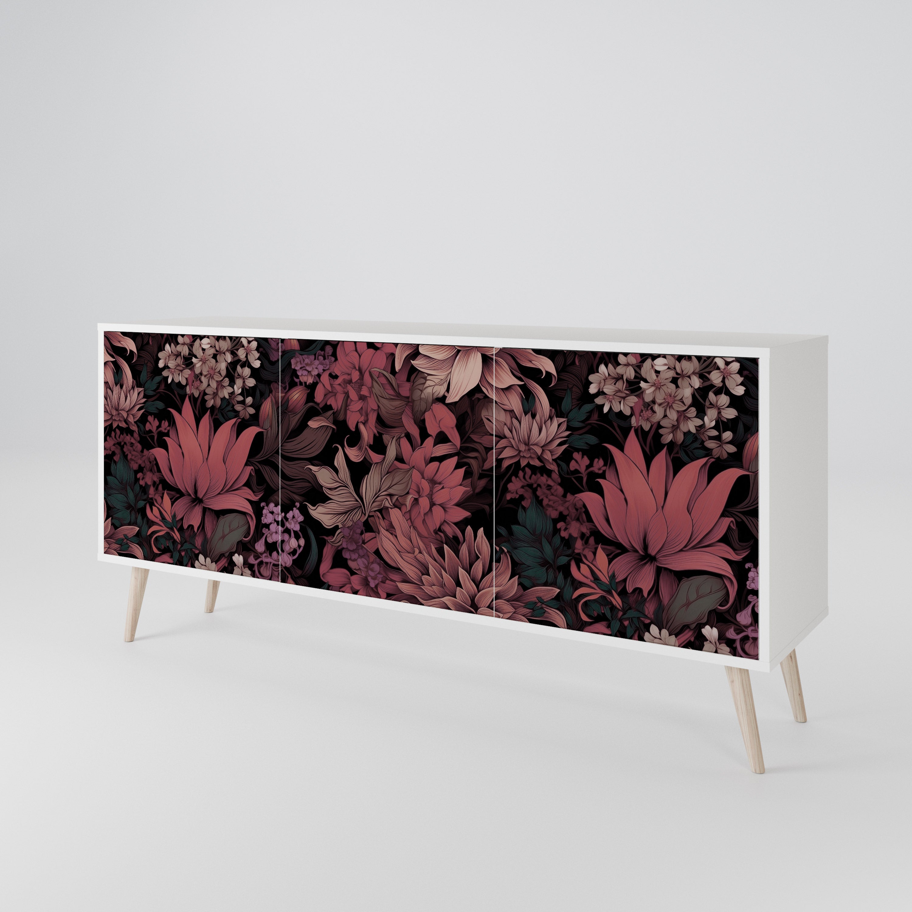 FLORAL WHISPER Skänk med tre dörrar