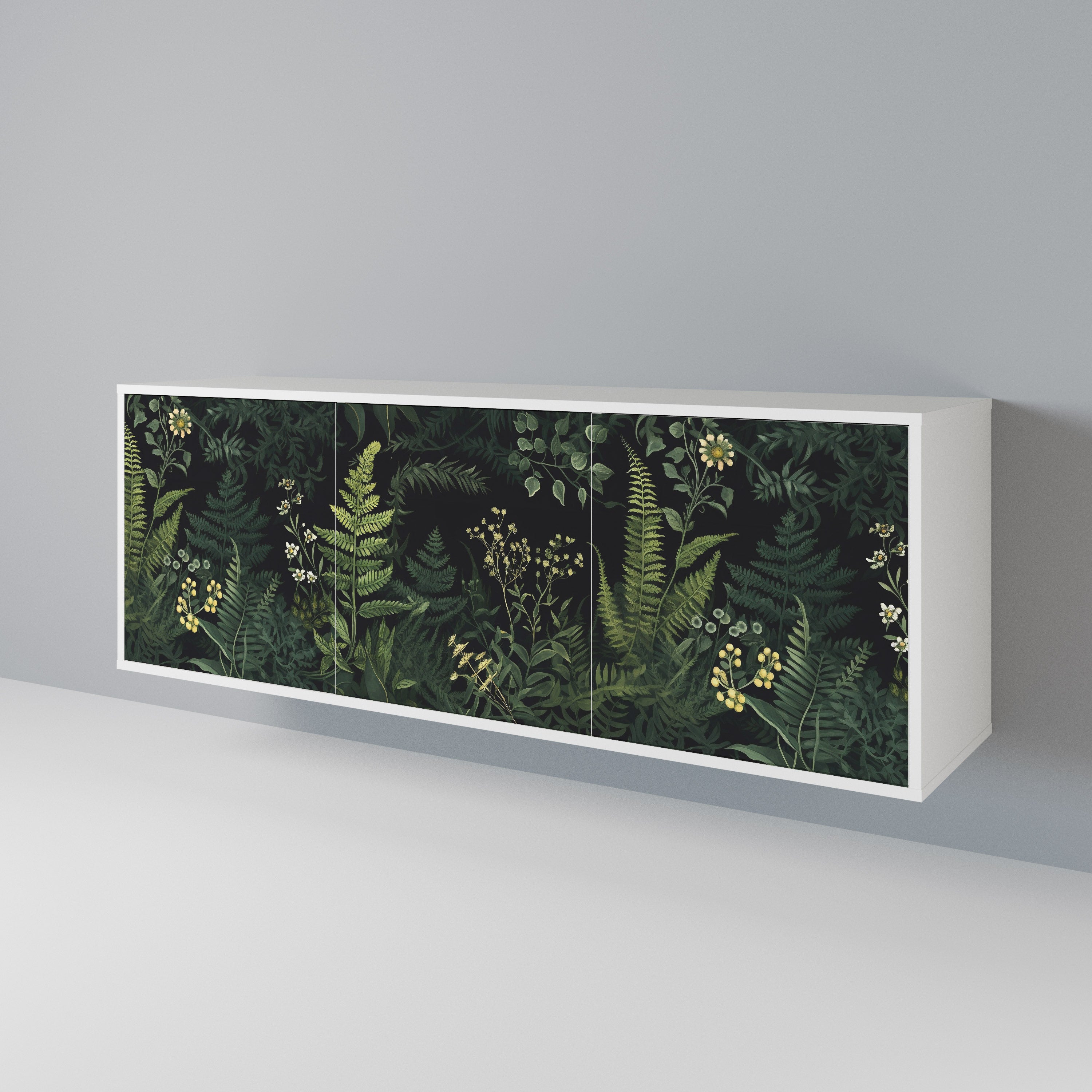 FERN FLOWERS Skänk med tre dörrar