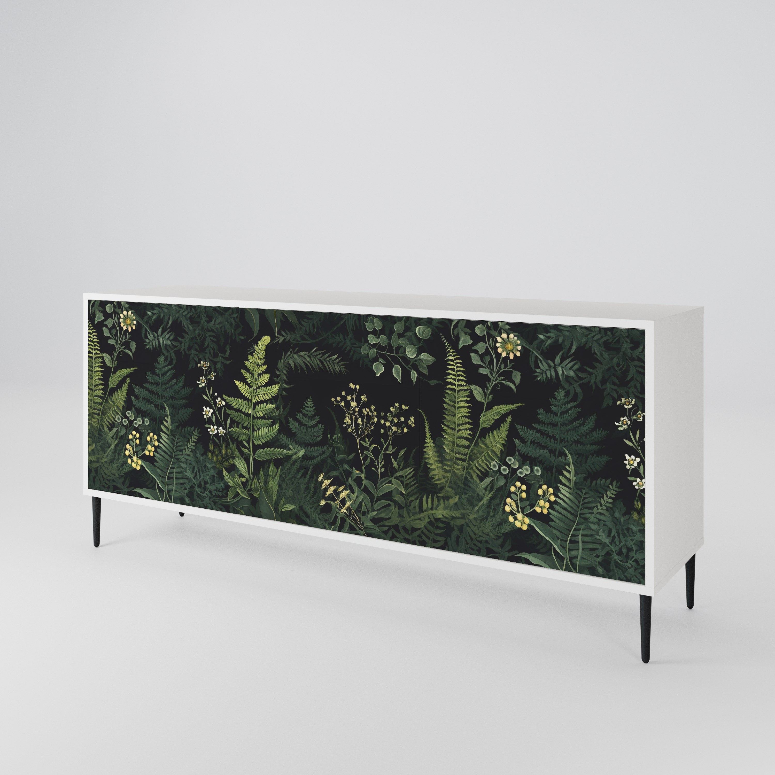 FERN FLOWERS Skänk med tre dörrar