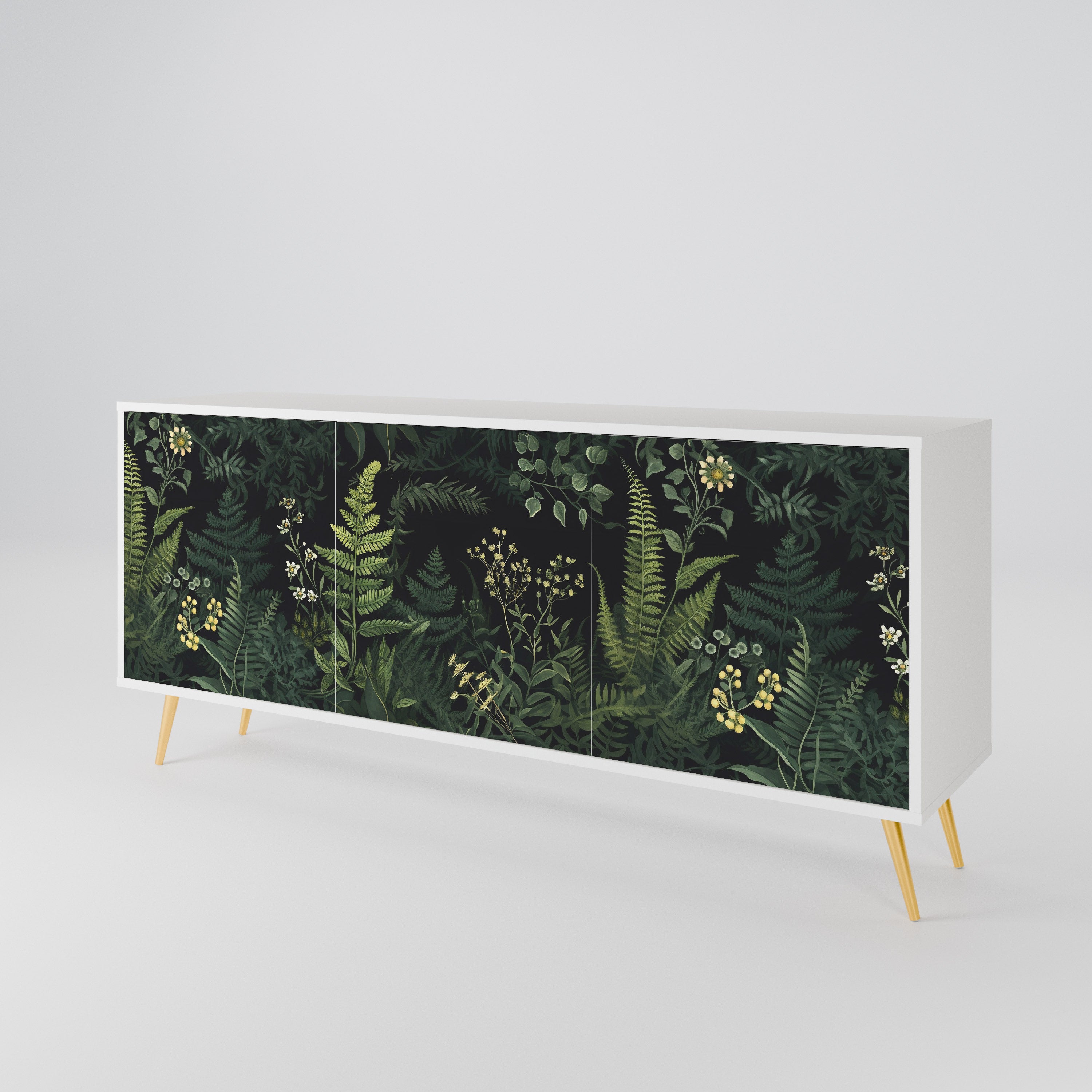 FERN FLOWERS Skänk med tre dörrar