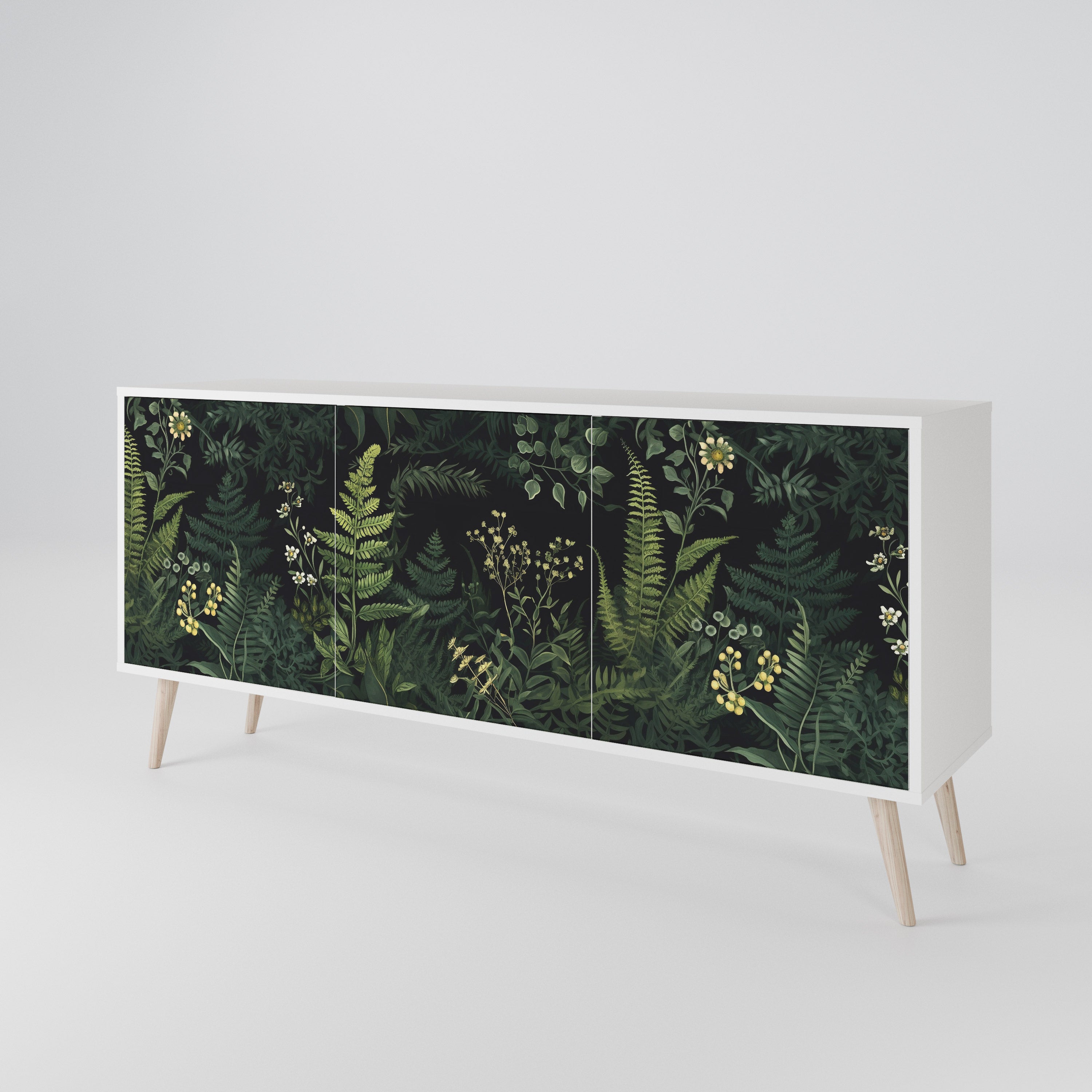 FERN FLOWERS Skänk med tre dörrar