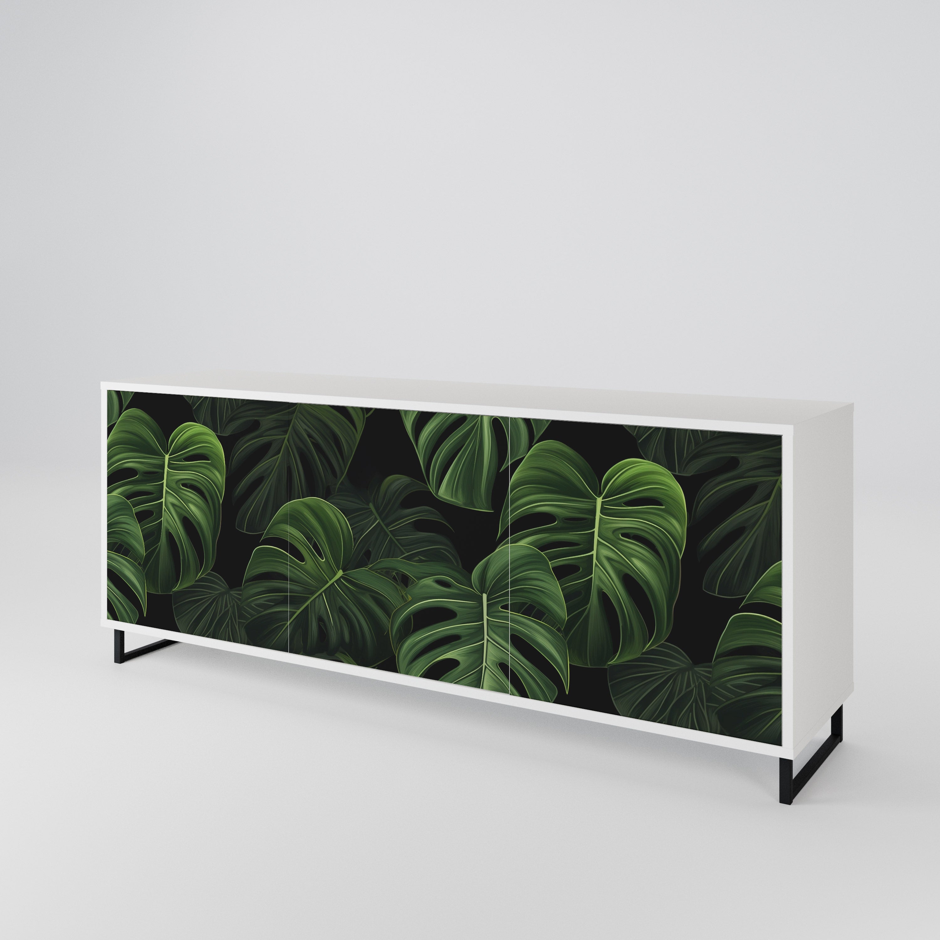 INFINITE MONSTERA Skänk med tre dörrar