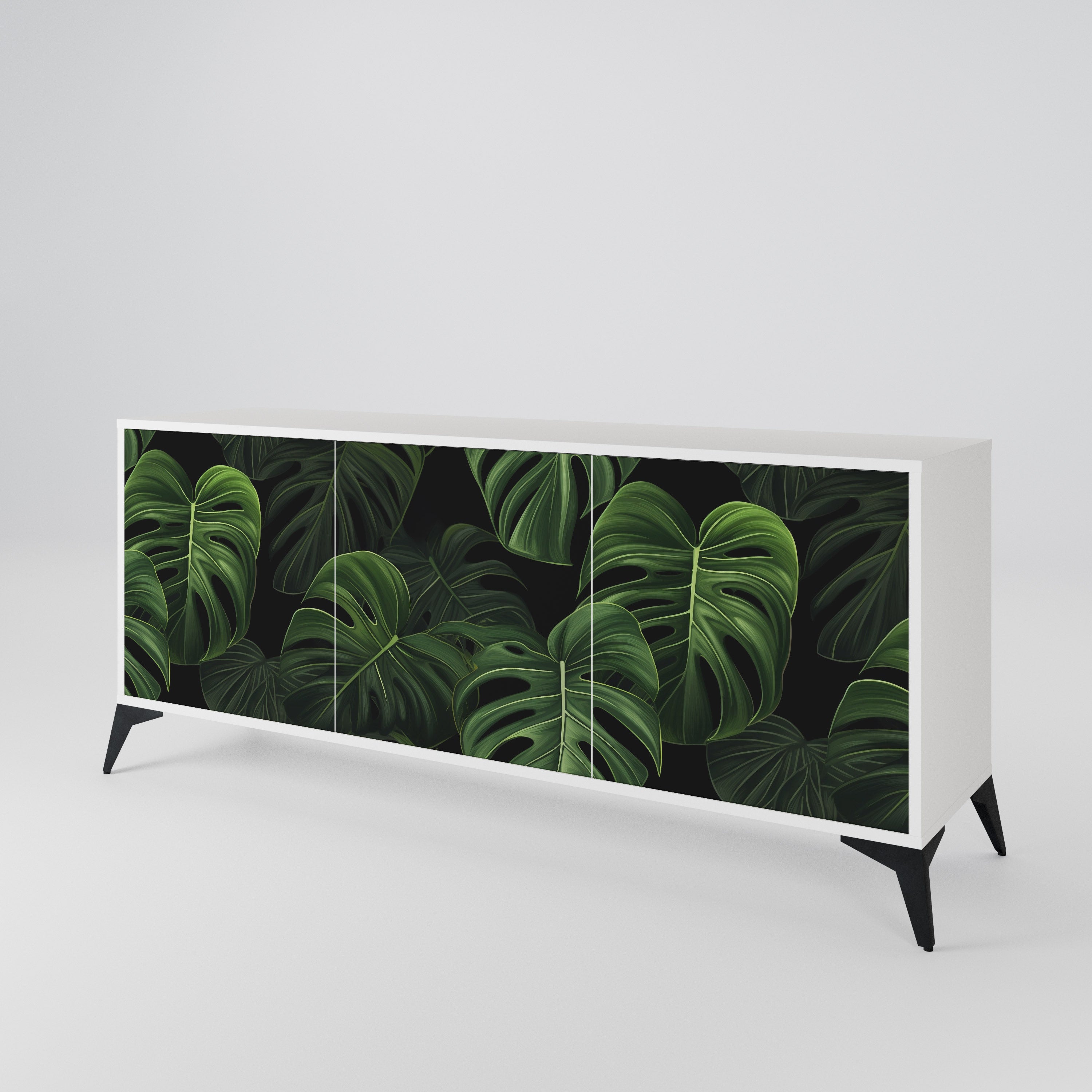 INFINITE MONSTERA Skänk med tre dörrar