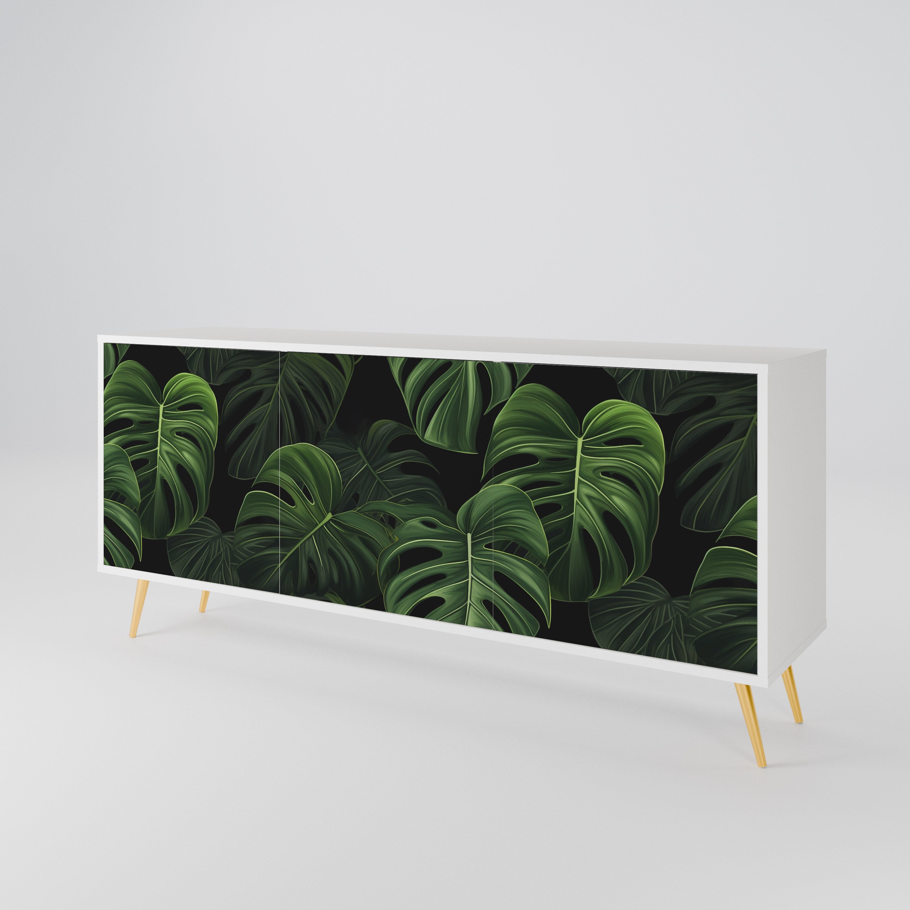 INFINITE MONSTERA Skänk med tre dörrar