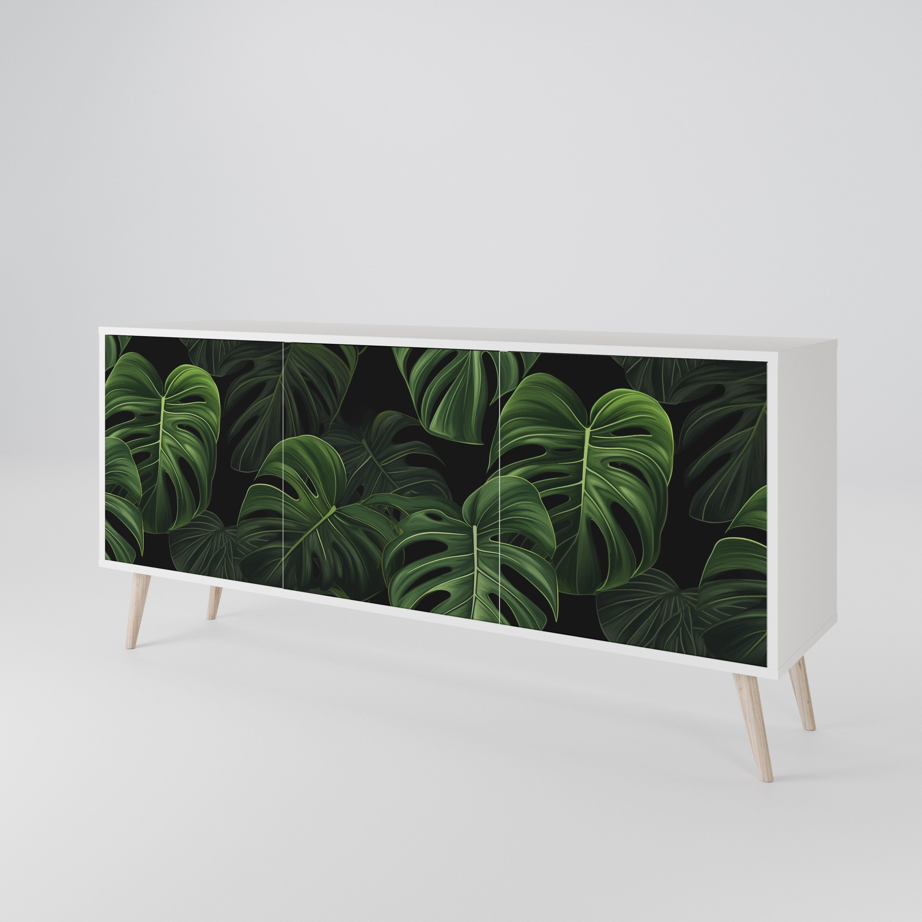 INFINITE MONSTERA Skänk med tre dörrar