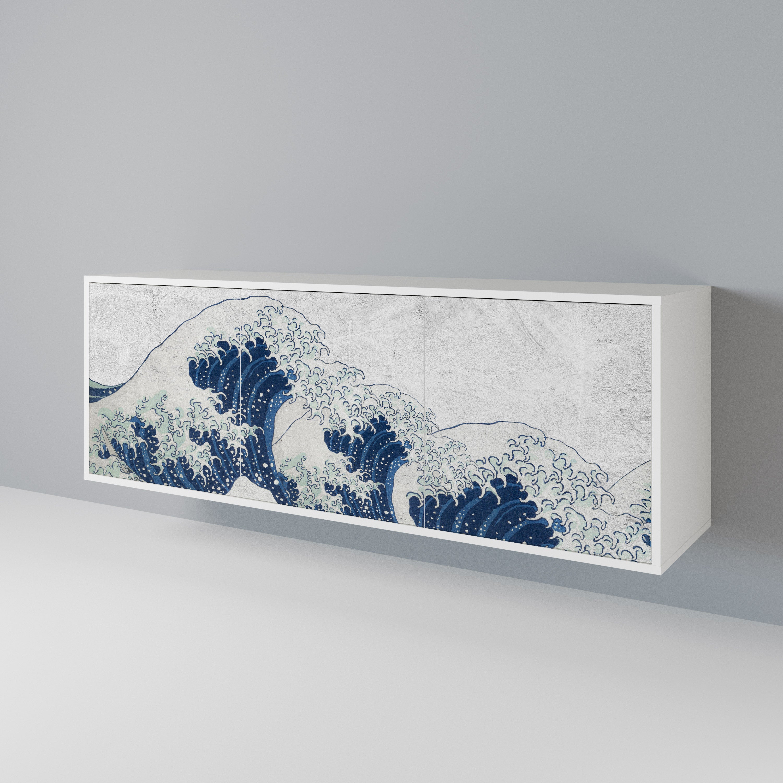 THE GREAT WAVE AT KANAGAWA 3-Door Sideboard