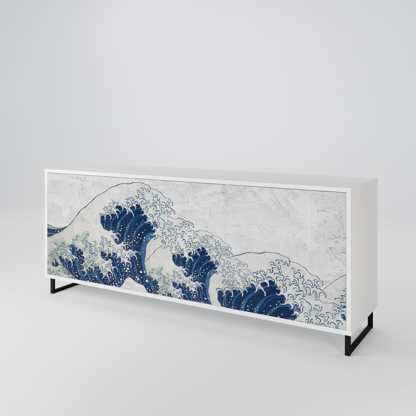THE GREAT WAVE AT KANAGAWA Skänk med tre dörrar