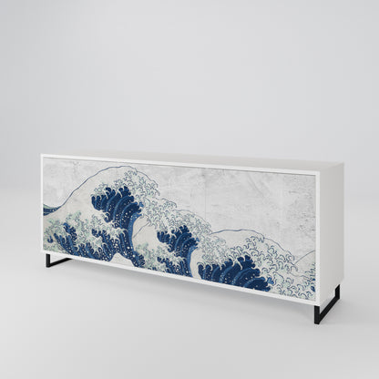 THE GREAT WAVE AT KANAGAWA Skänk med tre dörrar