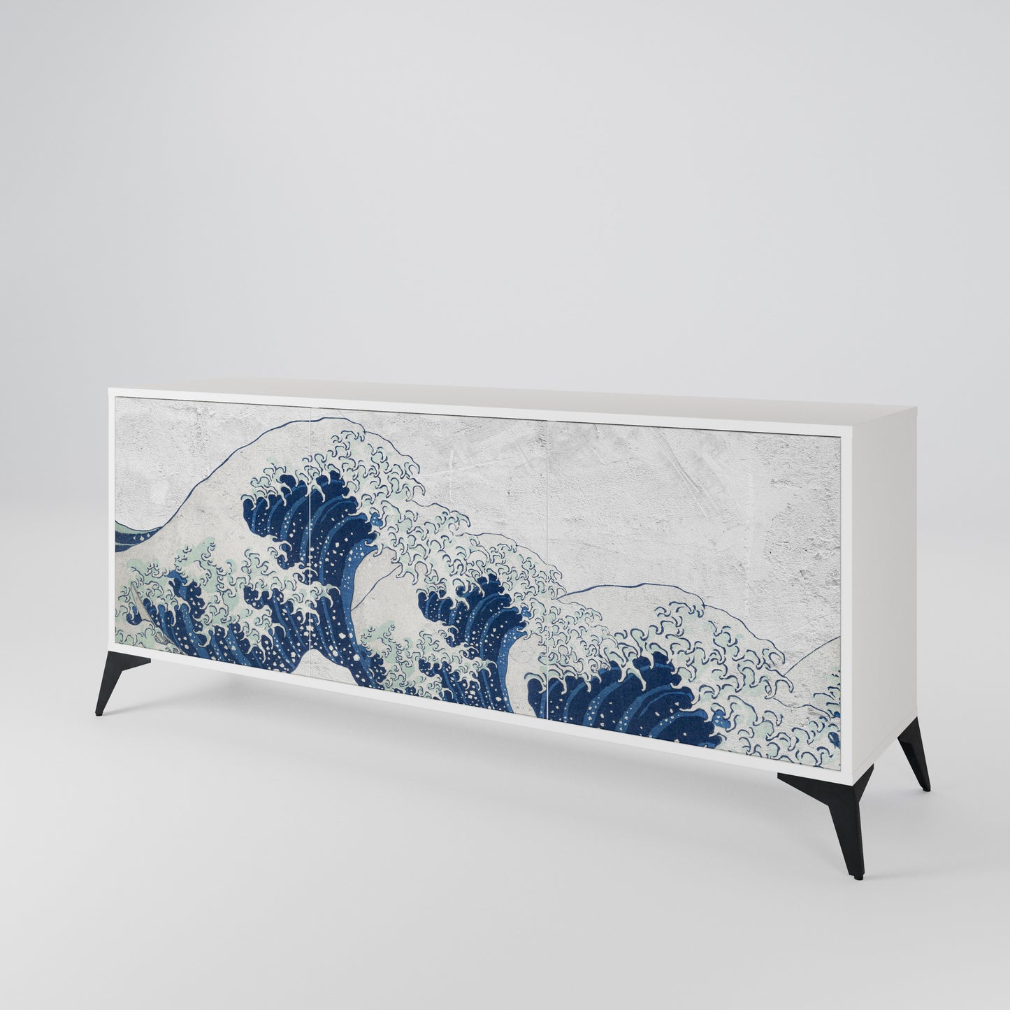 THE GREAT WAVE AT KANAGAWA Skänk med tre dörrar