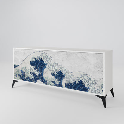 THE GREAT WAVE AT KANAGAWA Skänk med tre dörrar