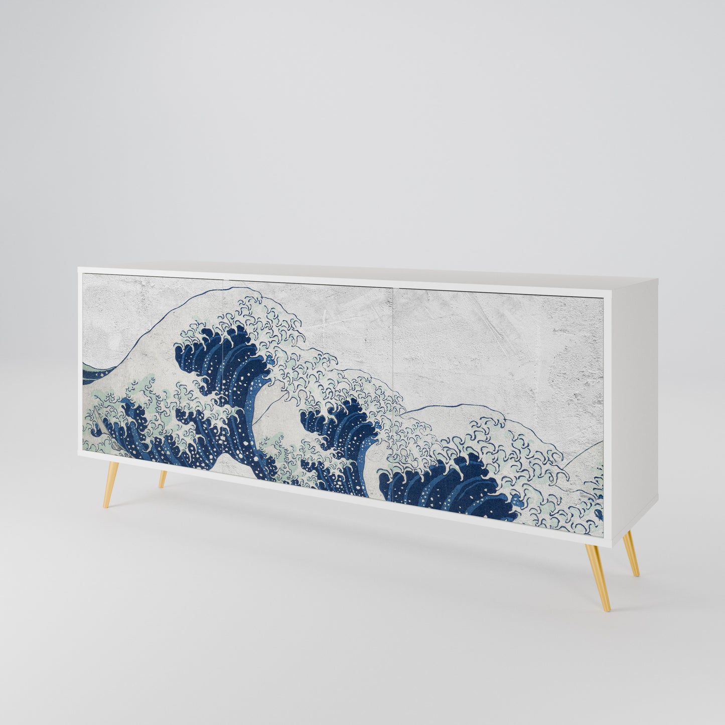 THE GREAT WAVE AT KANAGAWA Skänk med tre dörrar