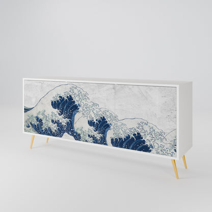 THE GREAT WAVE AT KANAGAWA Skänk med tre dörrar