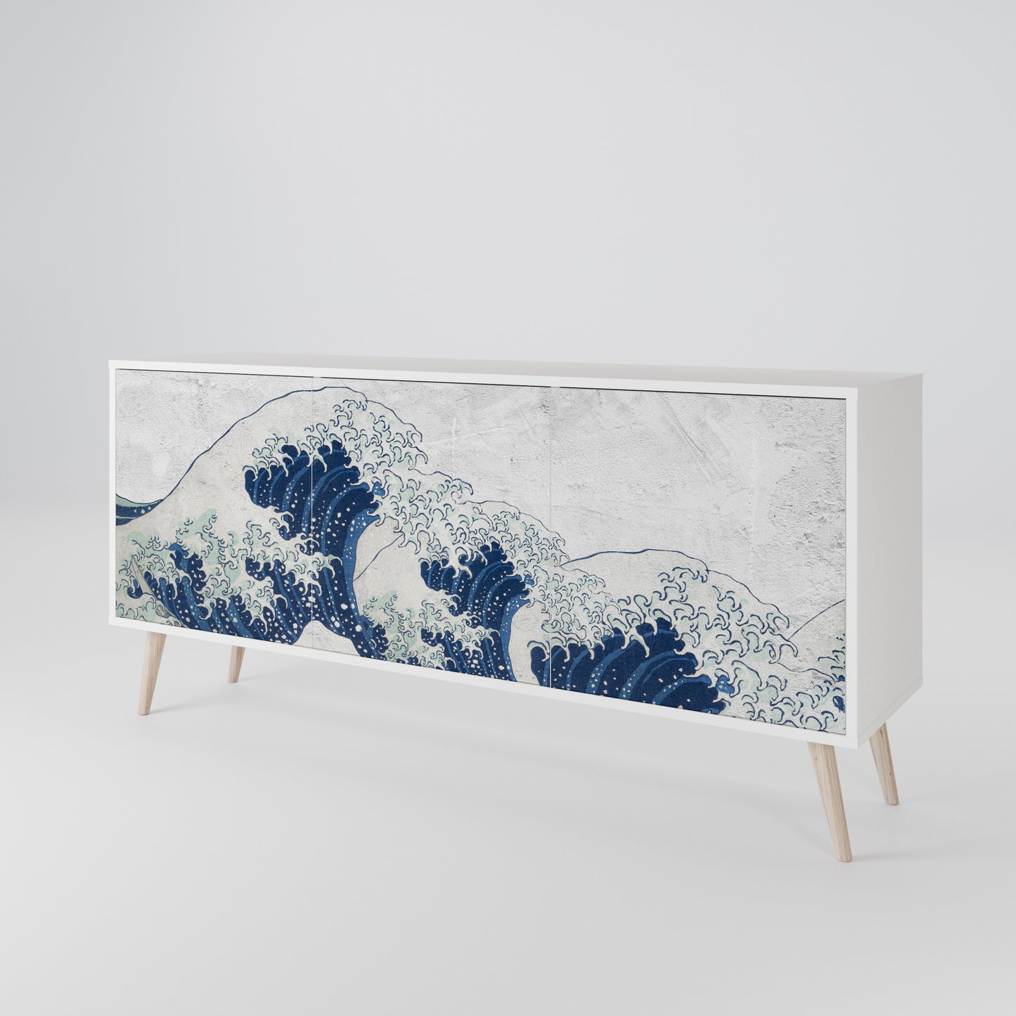 THE GREAT WAVE AT KANAGAWA Skänk med tre dörrar