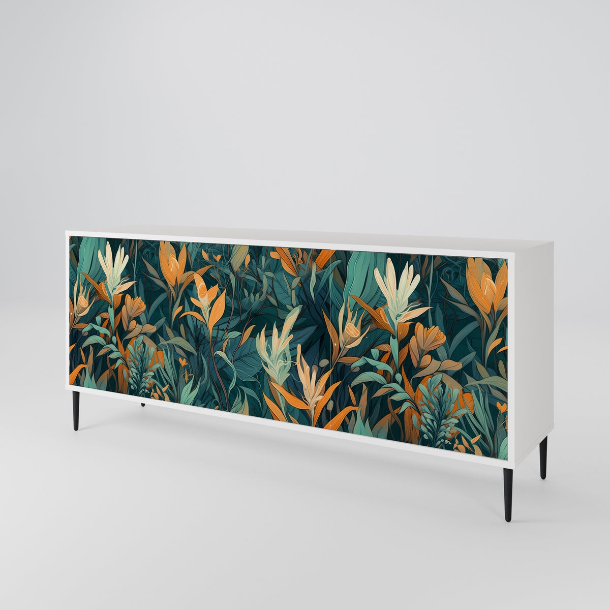 FLORAL SERENITY Skänk med tre dörrar