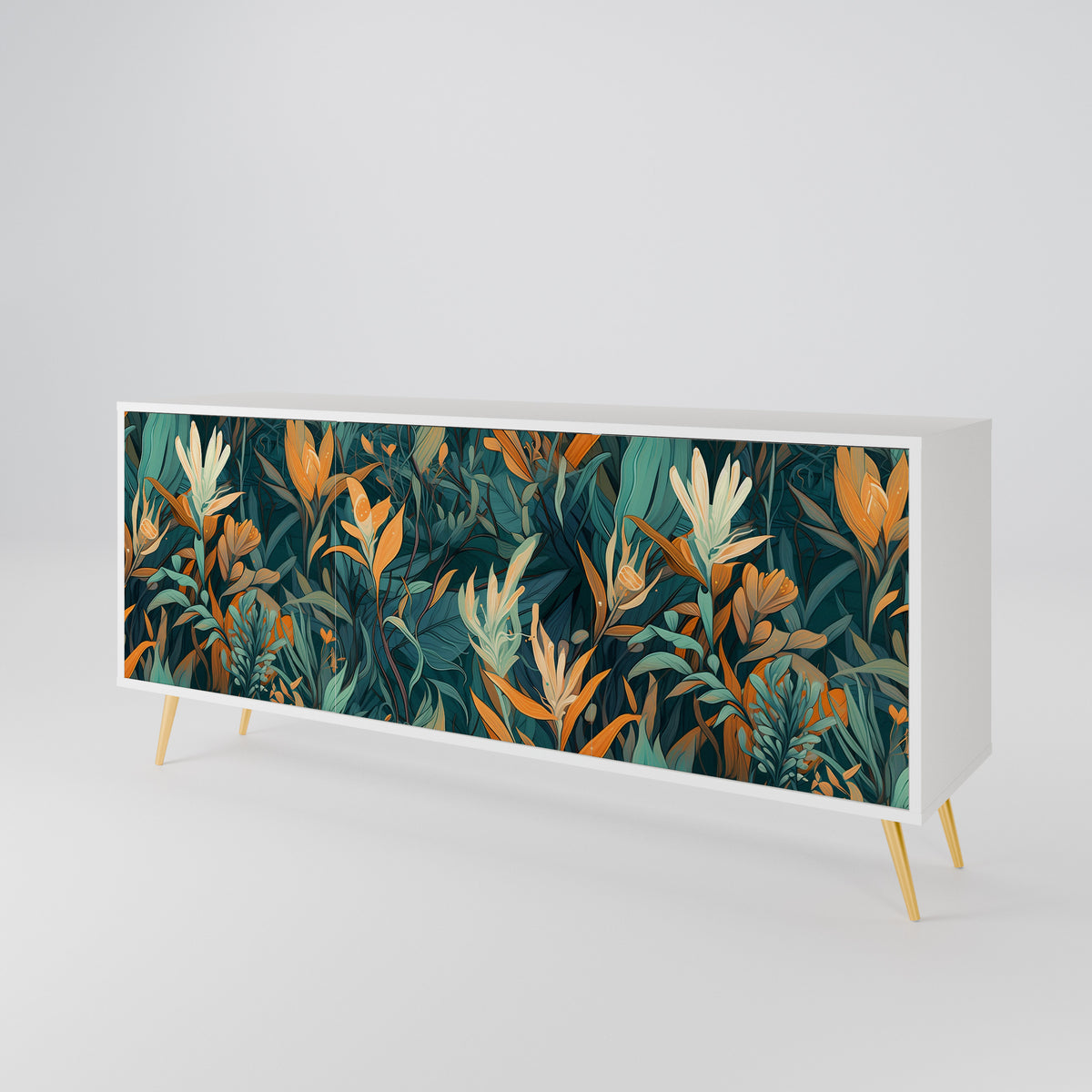 FLORAL SERENITY Skänk med tre dörrar