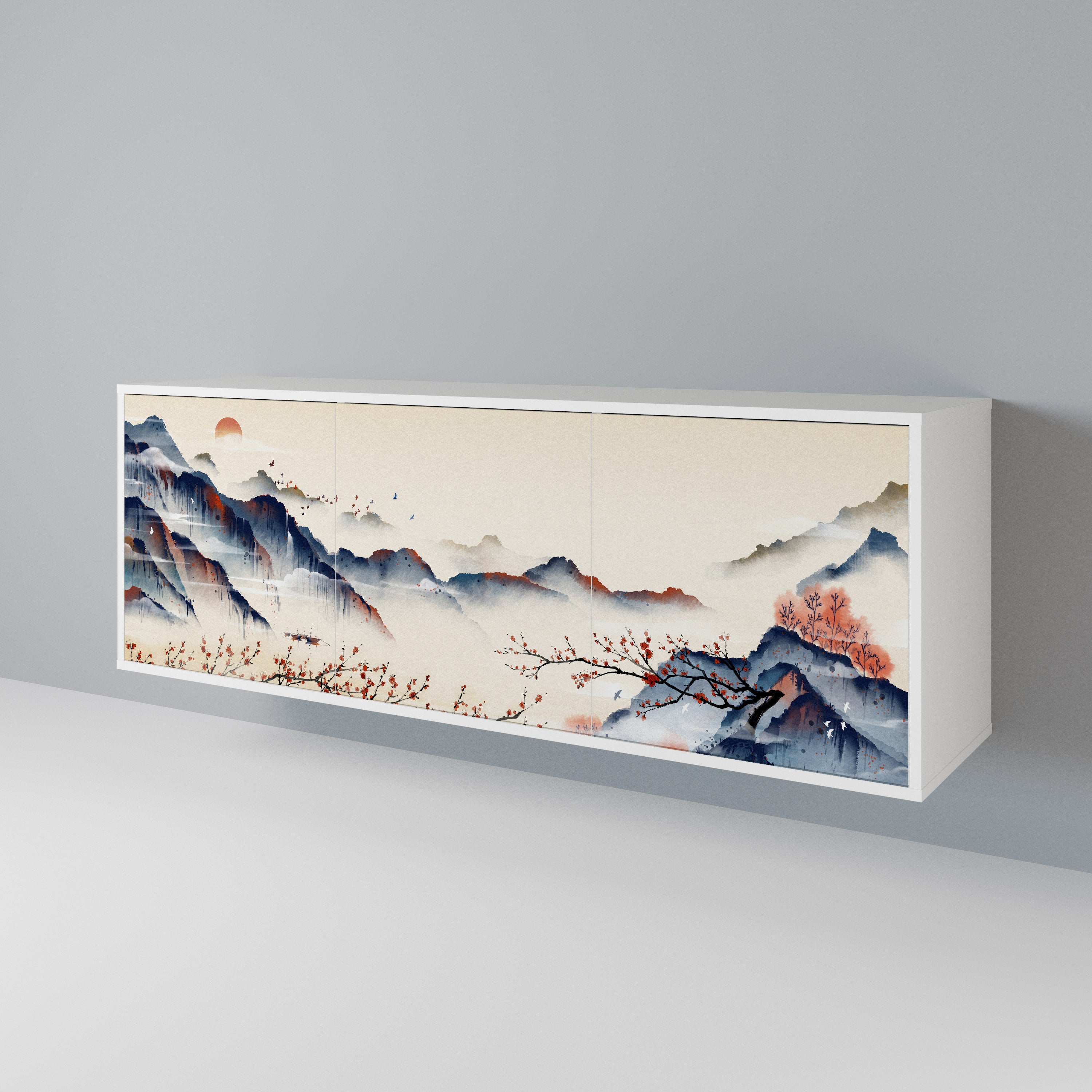 JAPANESE LANDSCAPE 3-Door Sideboard