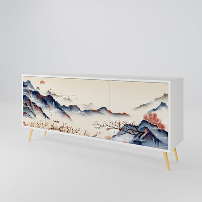 JAPANESE LANDSCAPE 3-Door Sideboard