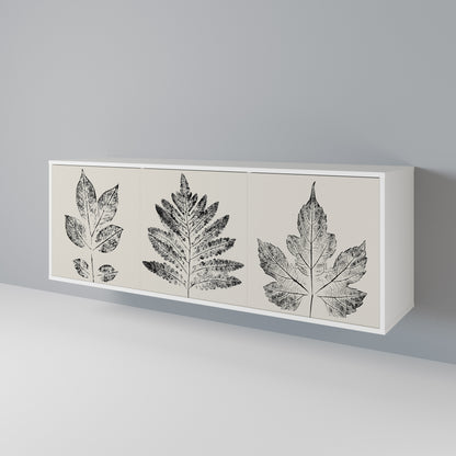 LEAFY STAMPS Skänk med tre dörrar